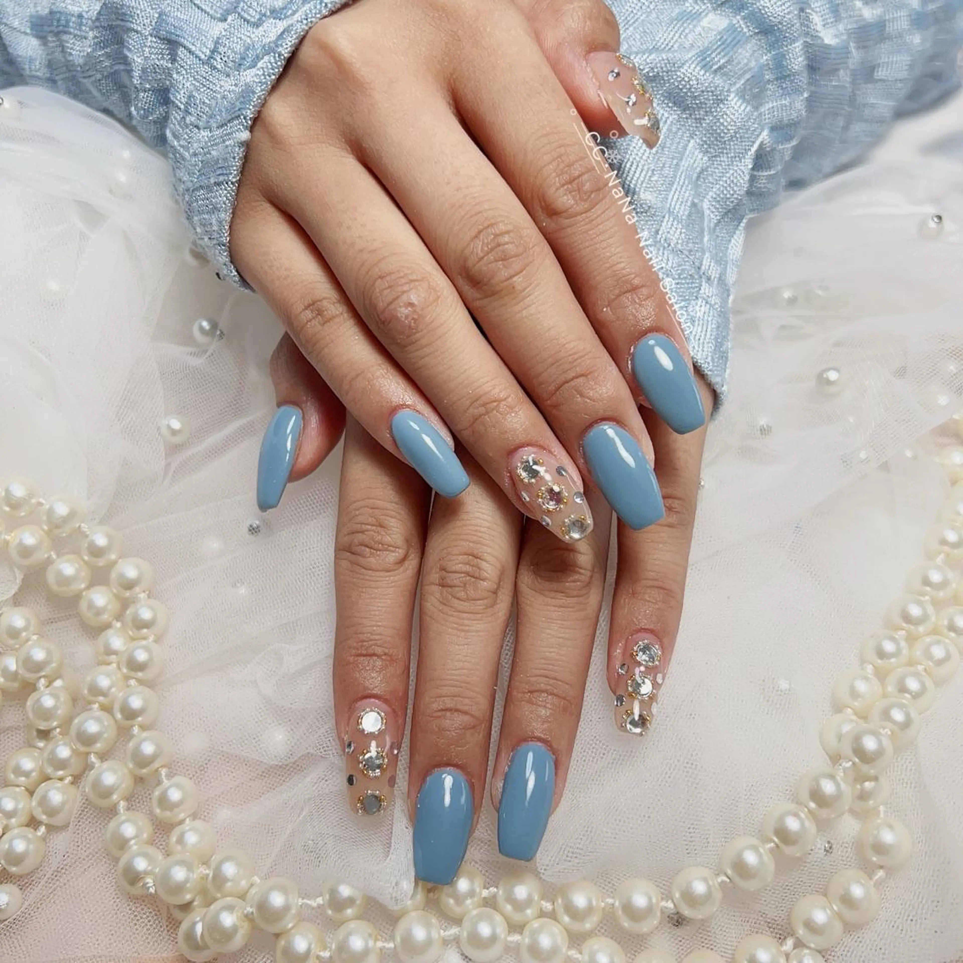 ネイル スカルプネイル 💎CC・NaNa 韓国風ネイル🌙Cのネイルデザイン