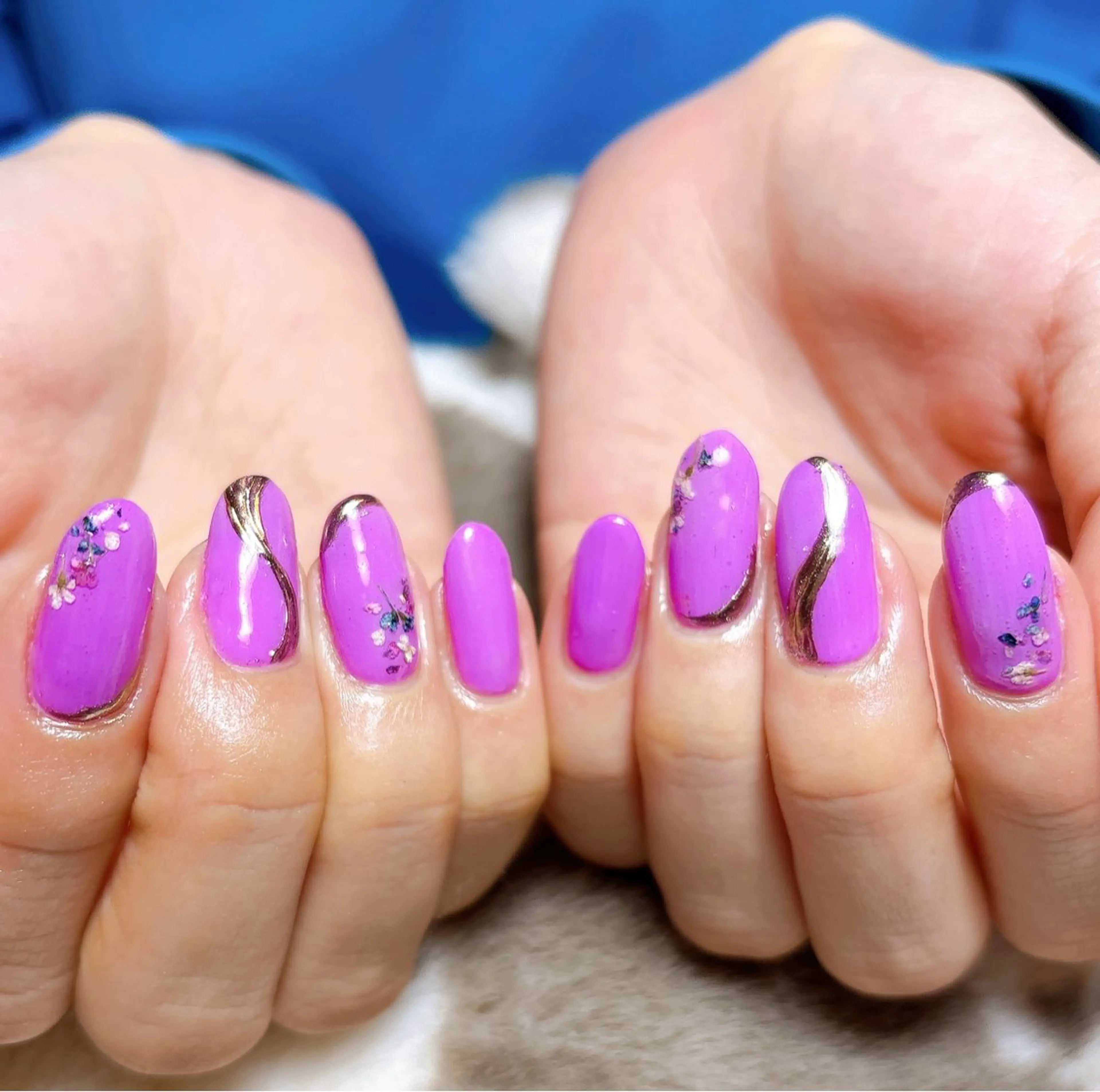 セミロング ハンドネイル Nail tutu 【なつき】のネイルデザイン