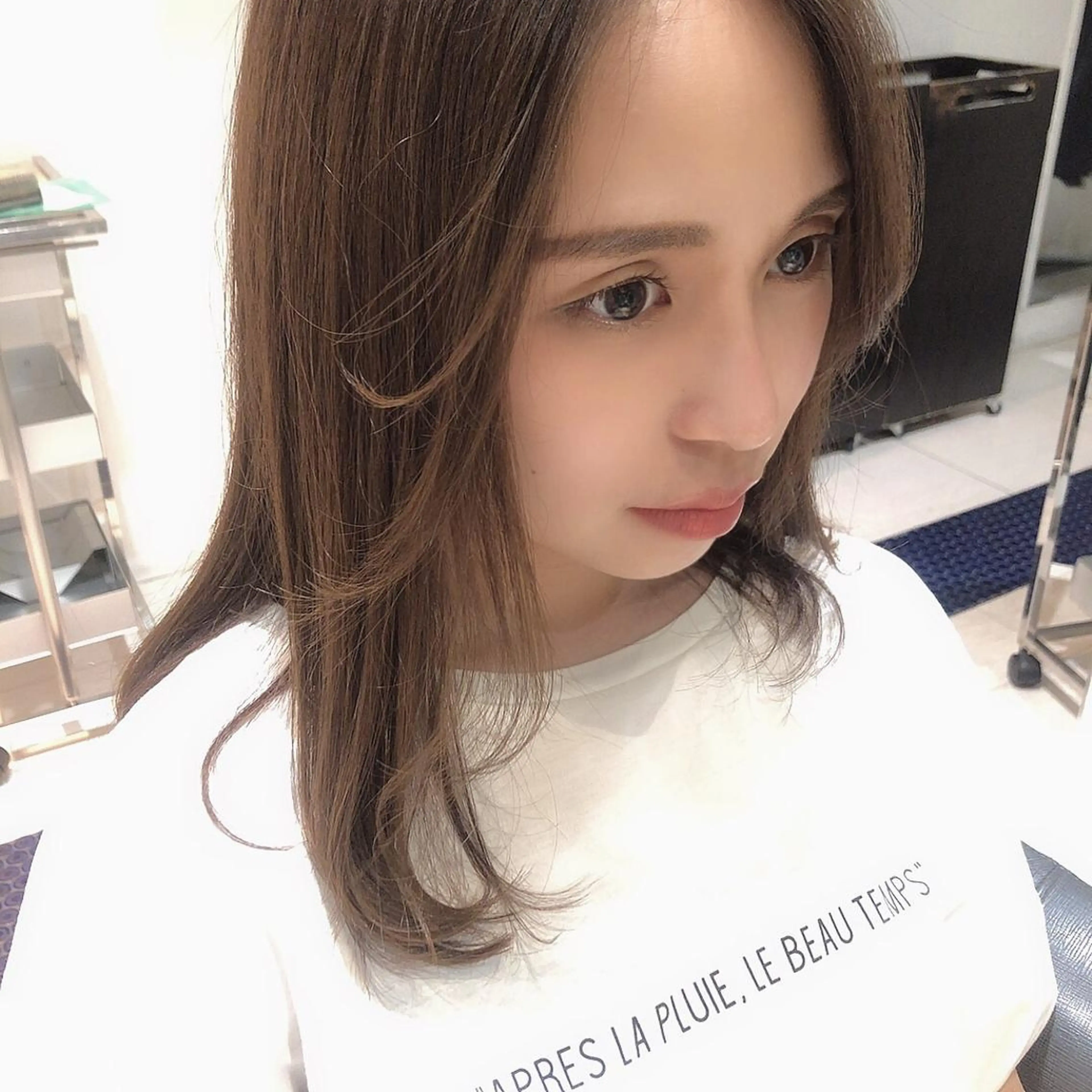 ミディアム カラー ヘアアレンジ マツエク・マツパ レイヤーカット Noah's　Ark所属・透明感カラー🫧ヘア セット🫧松本菜月の眉毛・アイブロウイメージ