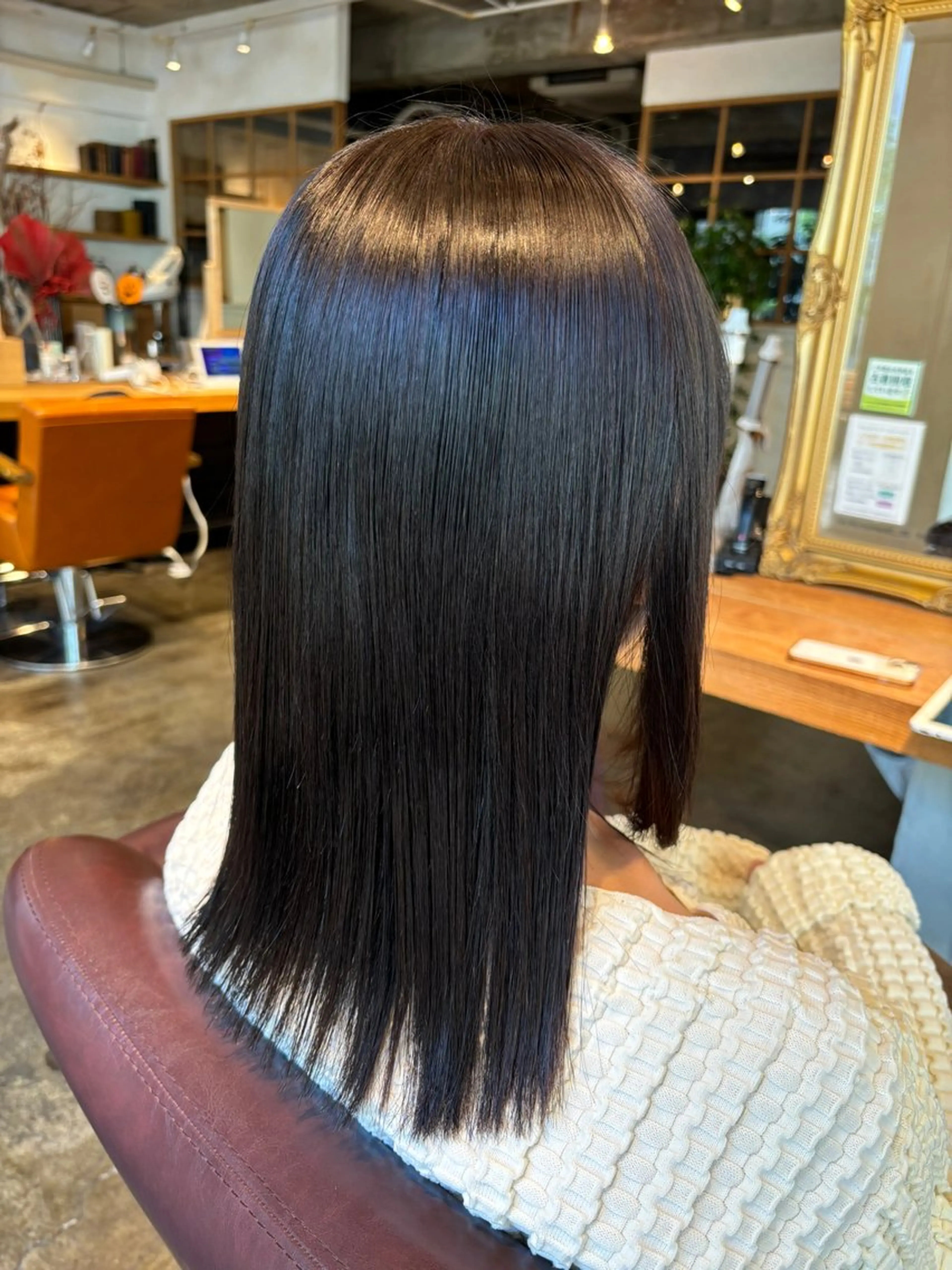 ミディアム カラー オリーブカラー ワンホン/艶髪/韓国 🦋kokona🦋のヘアスタイル