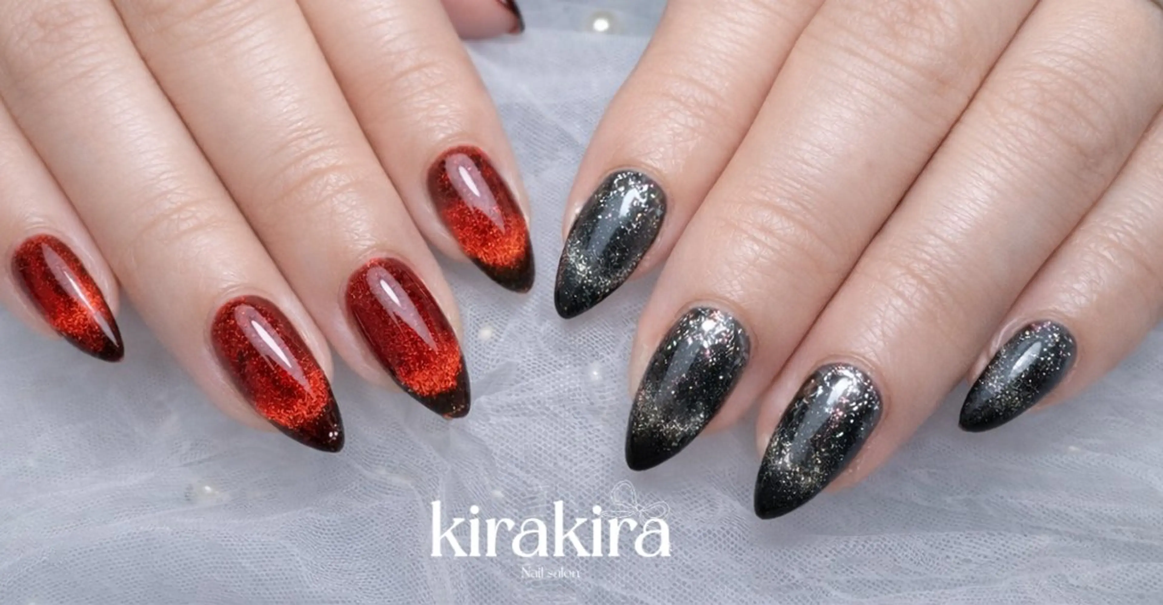 ネイル 入学式 フットネイル 卒業式 キラキラネイル マグネットネイル Kirakira Nail salonのネイルデザイン