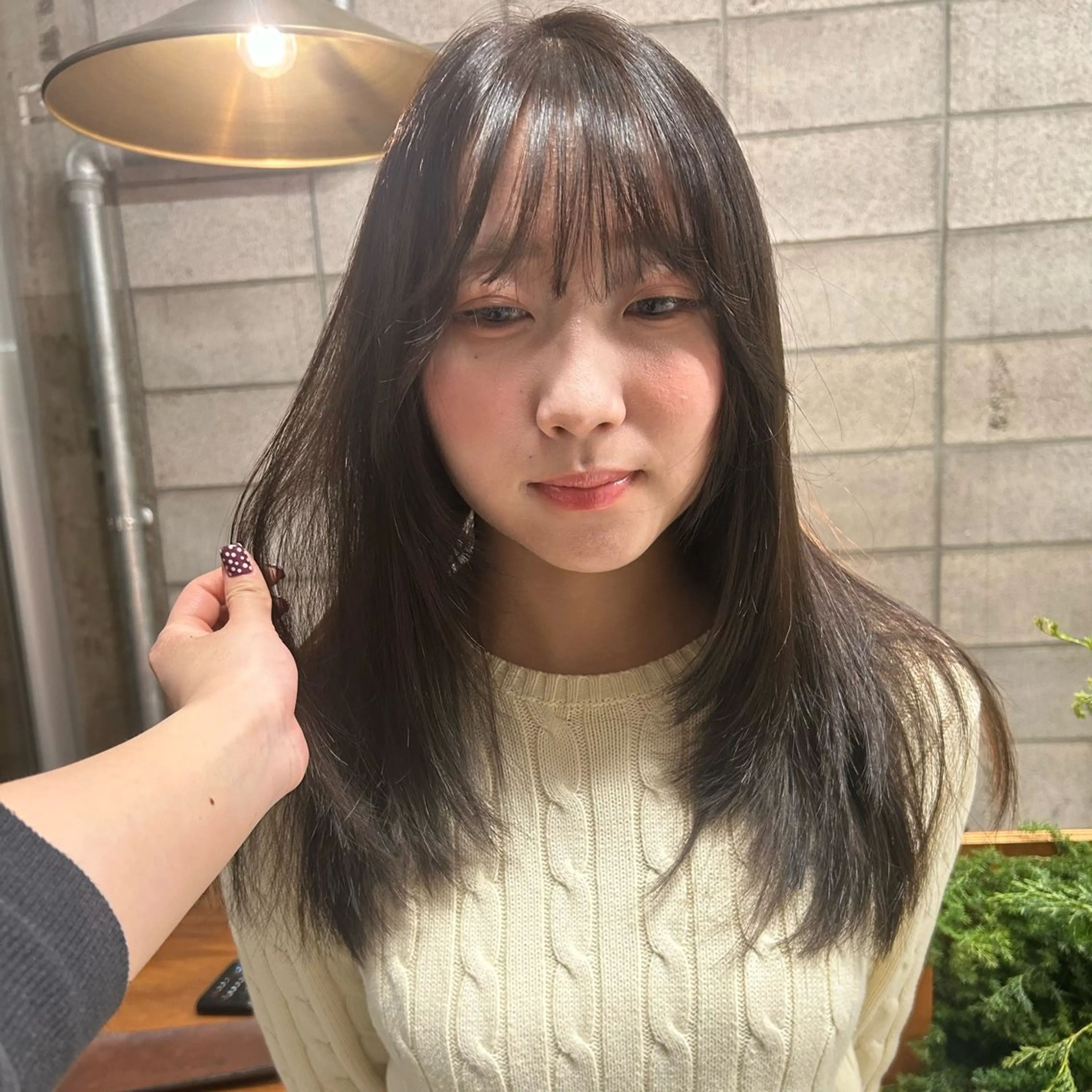 カラー ヘアカラー カエデ🧤 カットカラーモデルのヘアスタイル