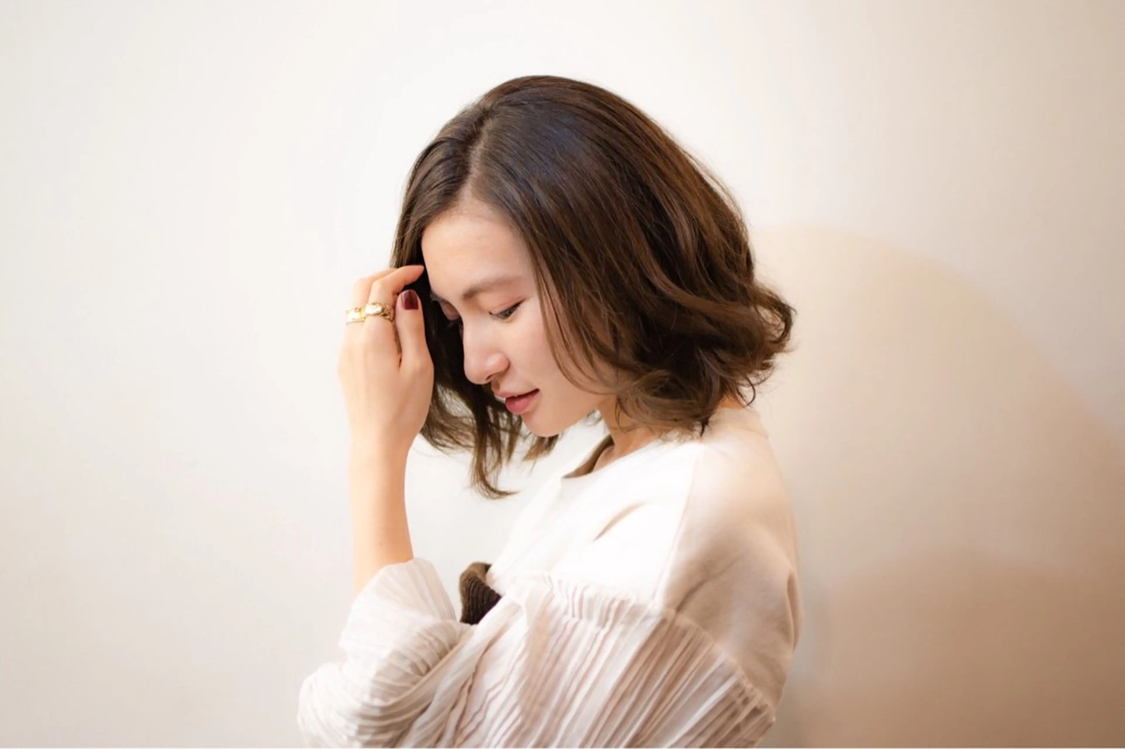 ミディアム カラー カット ヘアカラー トリートメント ツヤ美髪💐 髪質改善/高山愛来のヘアスタイル