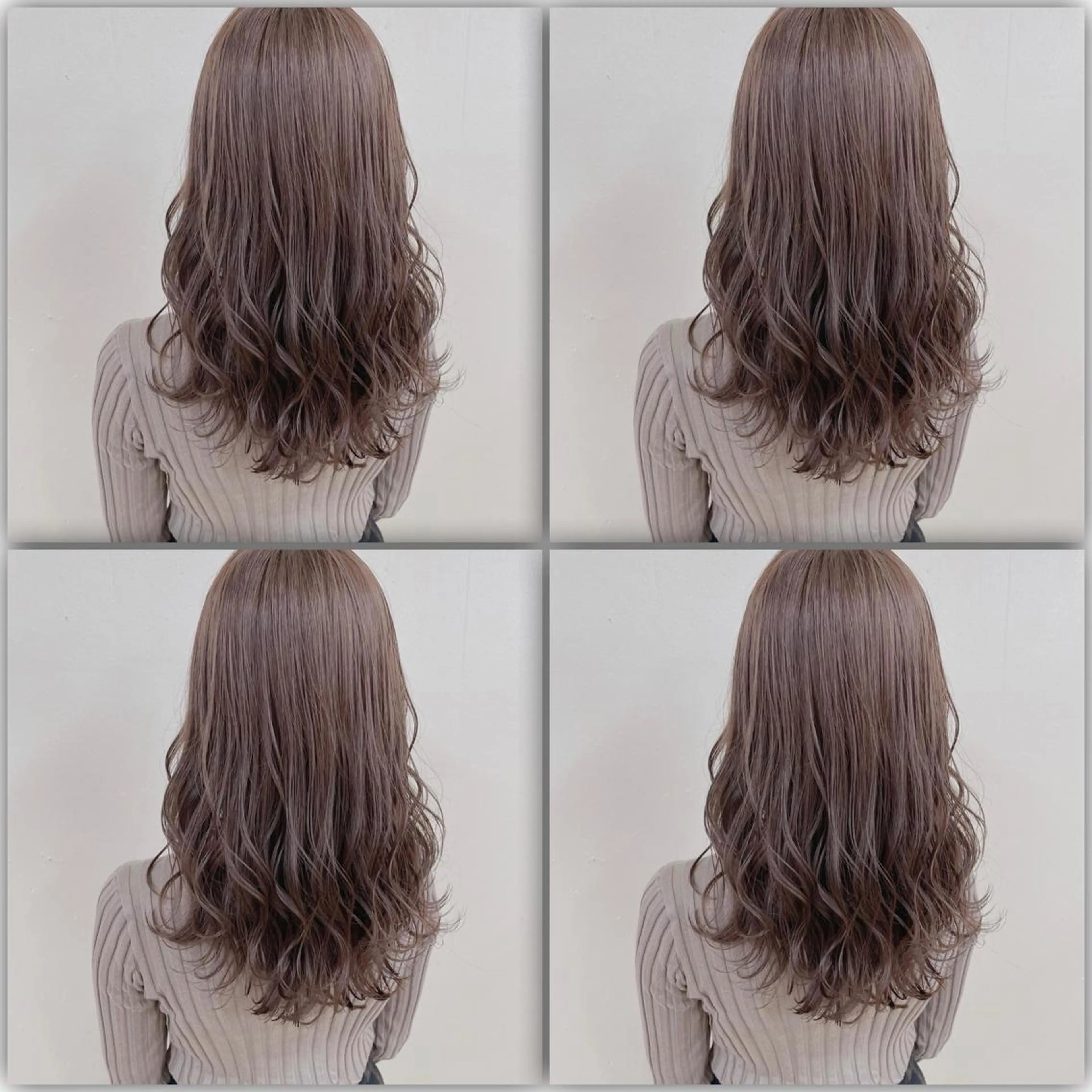 セミロング カラー ヘアアレンジ ダブルカラー 韓国ヘアKYONのヘアスタイル