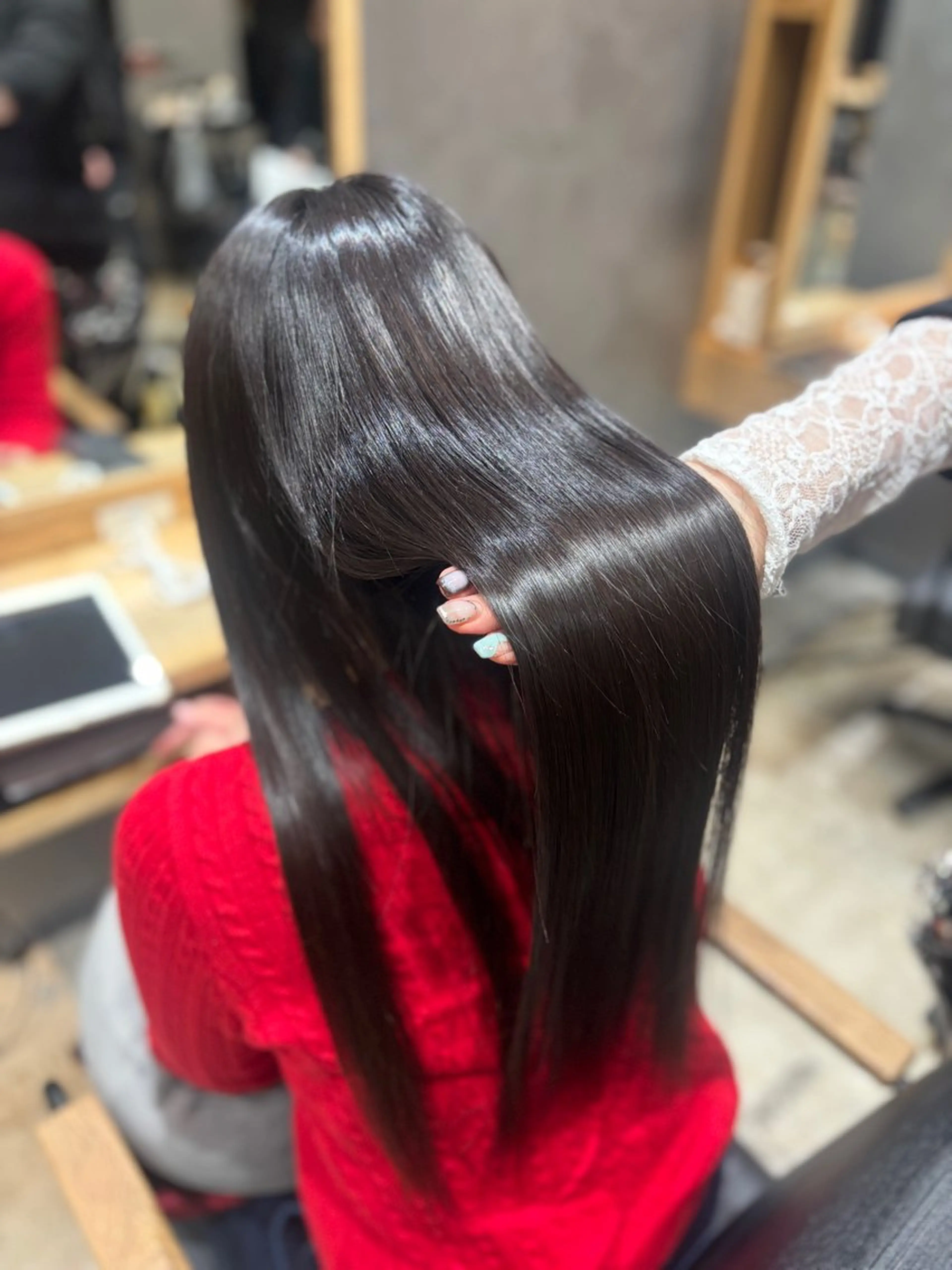 ロング 縮毛矯正 𝐼𝑛𝑖𝑡𝑦 🎀 𝑦𝑢𝑖♡のヘアスタイル