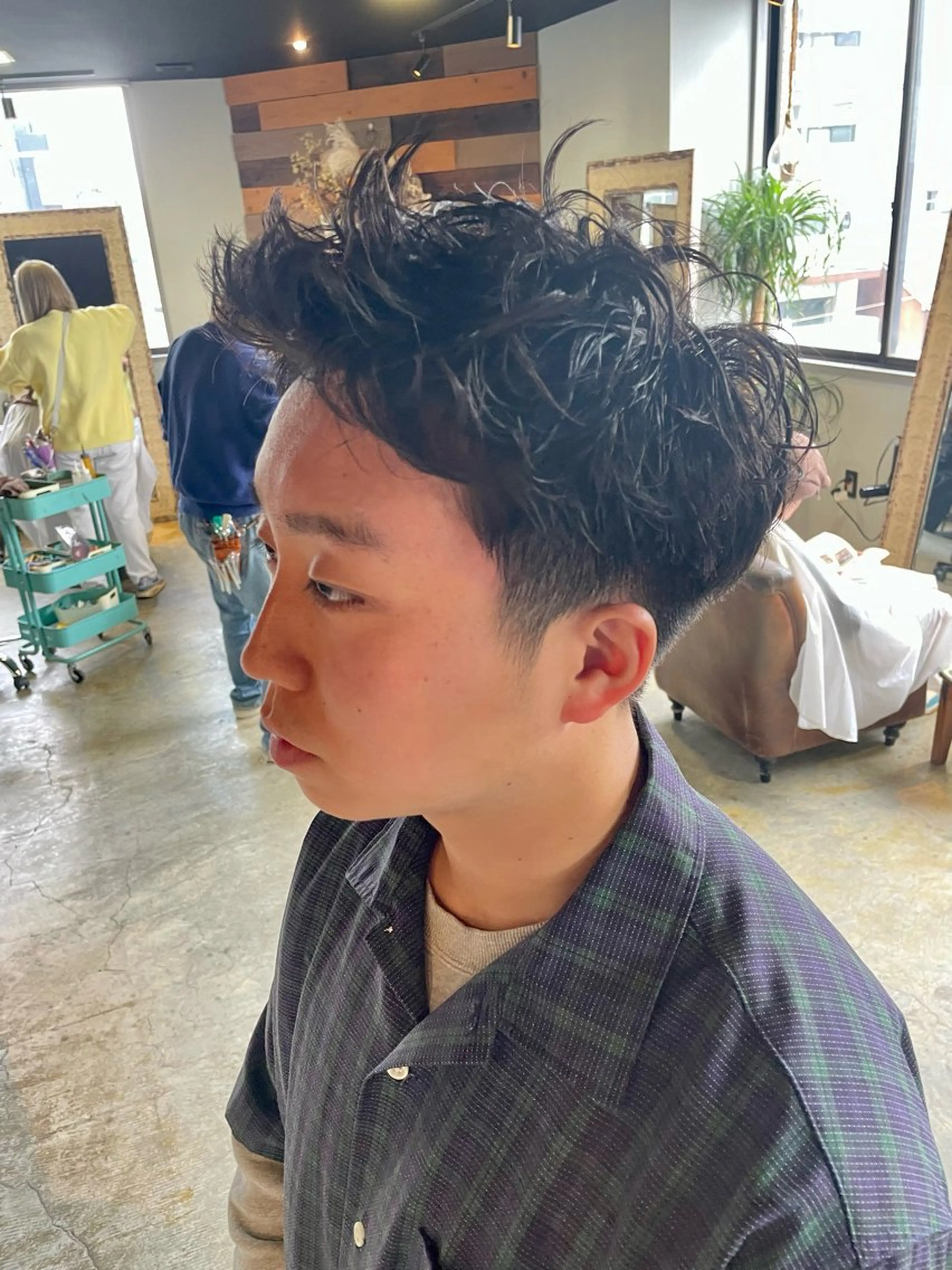 パーマ メンズ カット パーマ トリートメント 金山/メンズパーマ 西村侑真のヘアスタイル