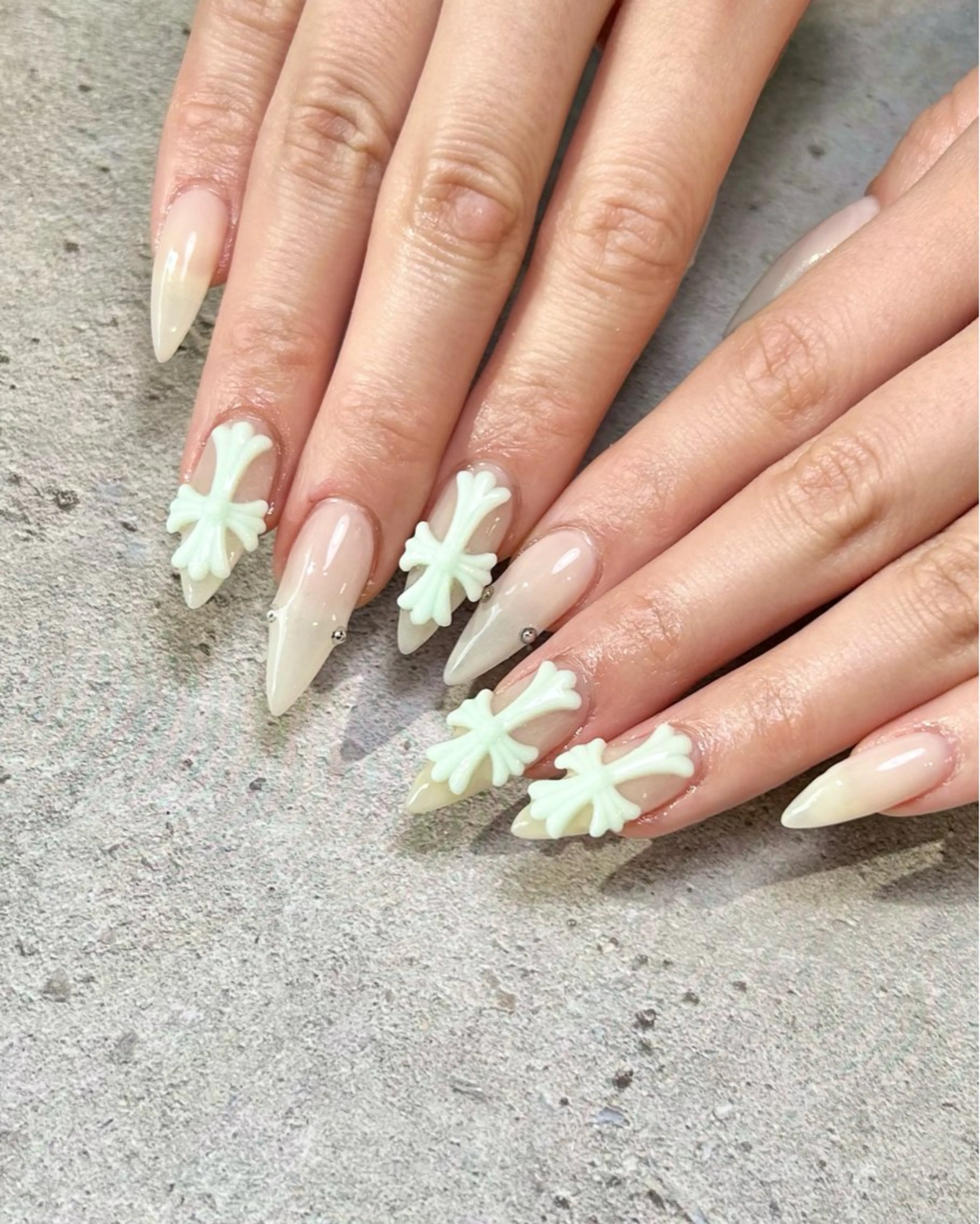 ネイル グリーン ハンドネイル Reflection marikoのネイルデザイン