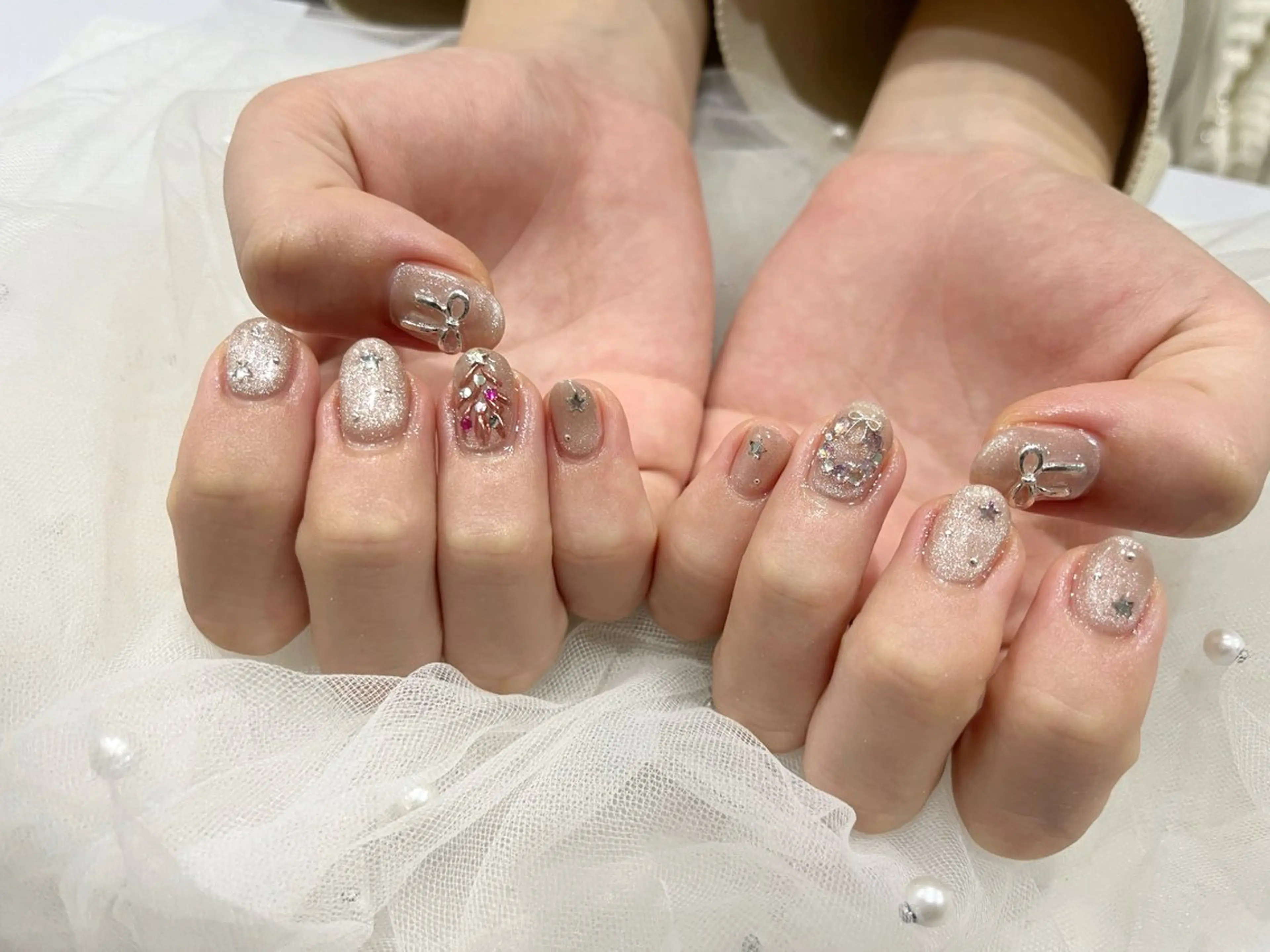 ネイル アートネイル 冬ネイル クリスマス Nail salon Cielel⟡Ayaのネイルデザイン