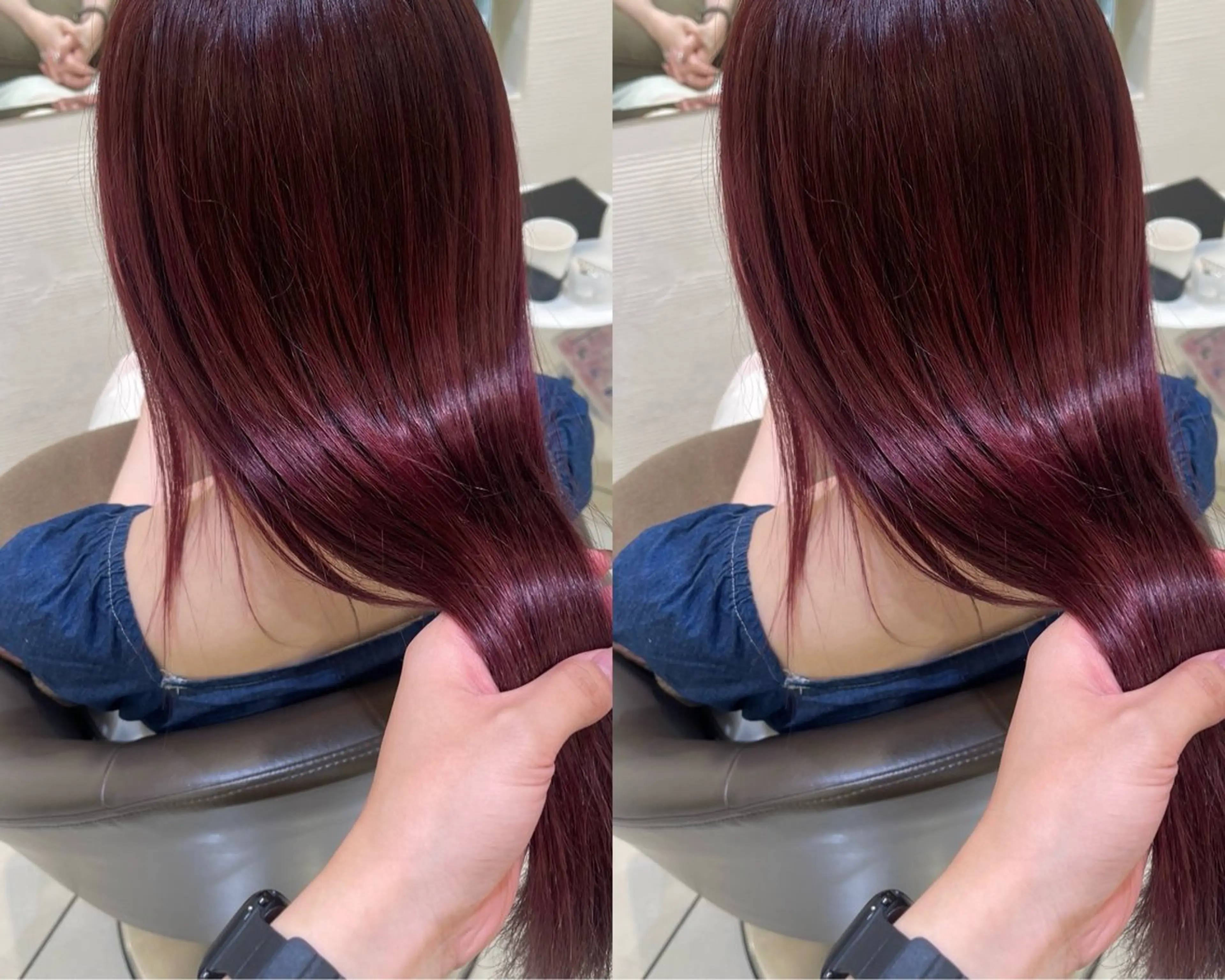 ロング カラー 💖大人韓国ヘア💖 韓国艶カラー【銀座】のヘアスタイル