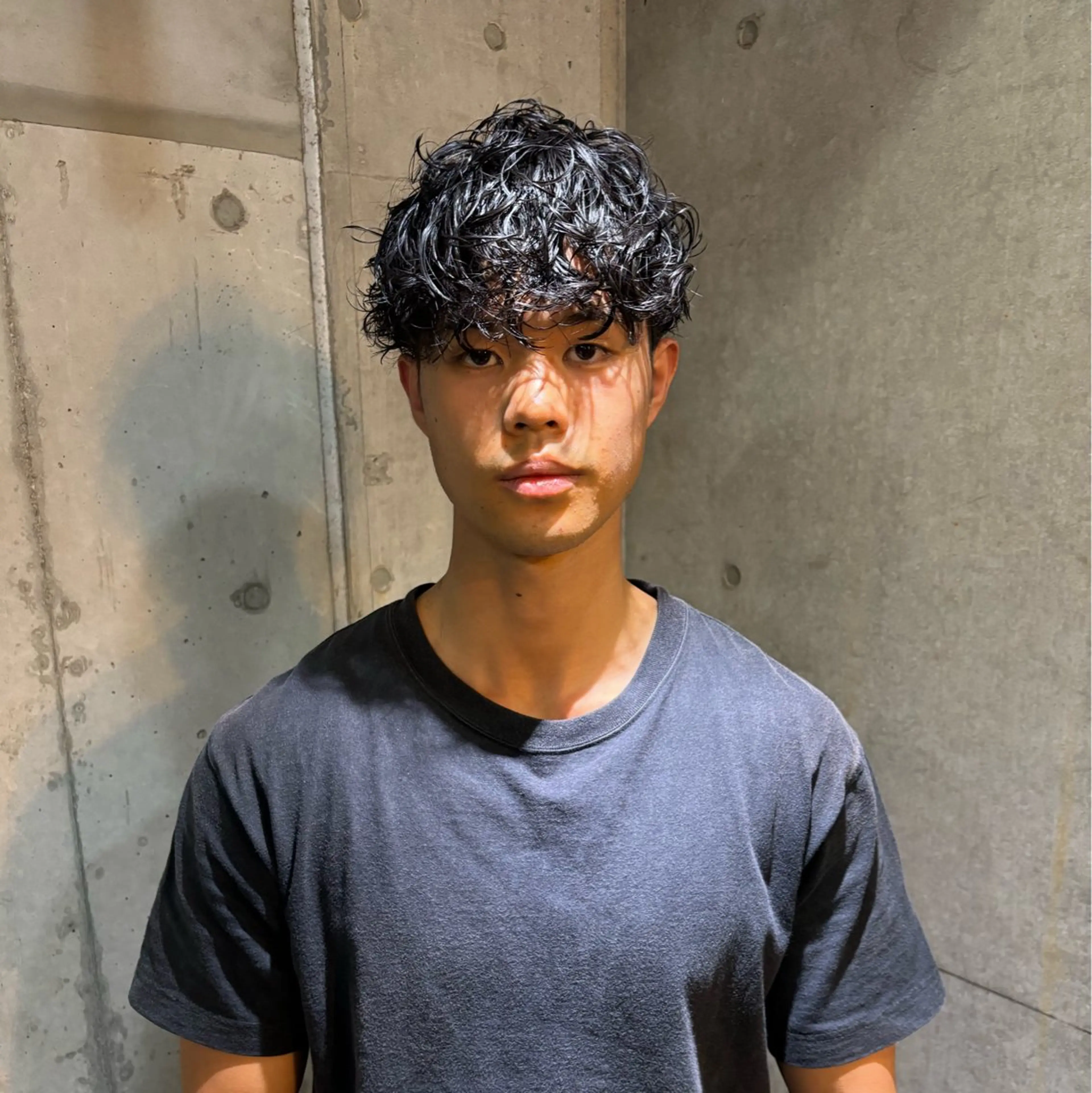 パーマ メンズ カット パーマ メンズ特化美容師 ハスイルイのヘアスタイル