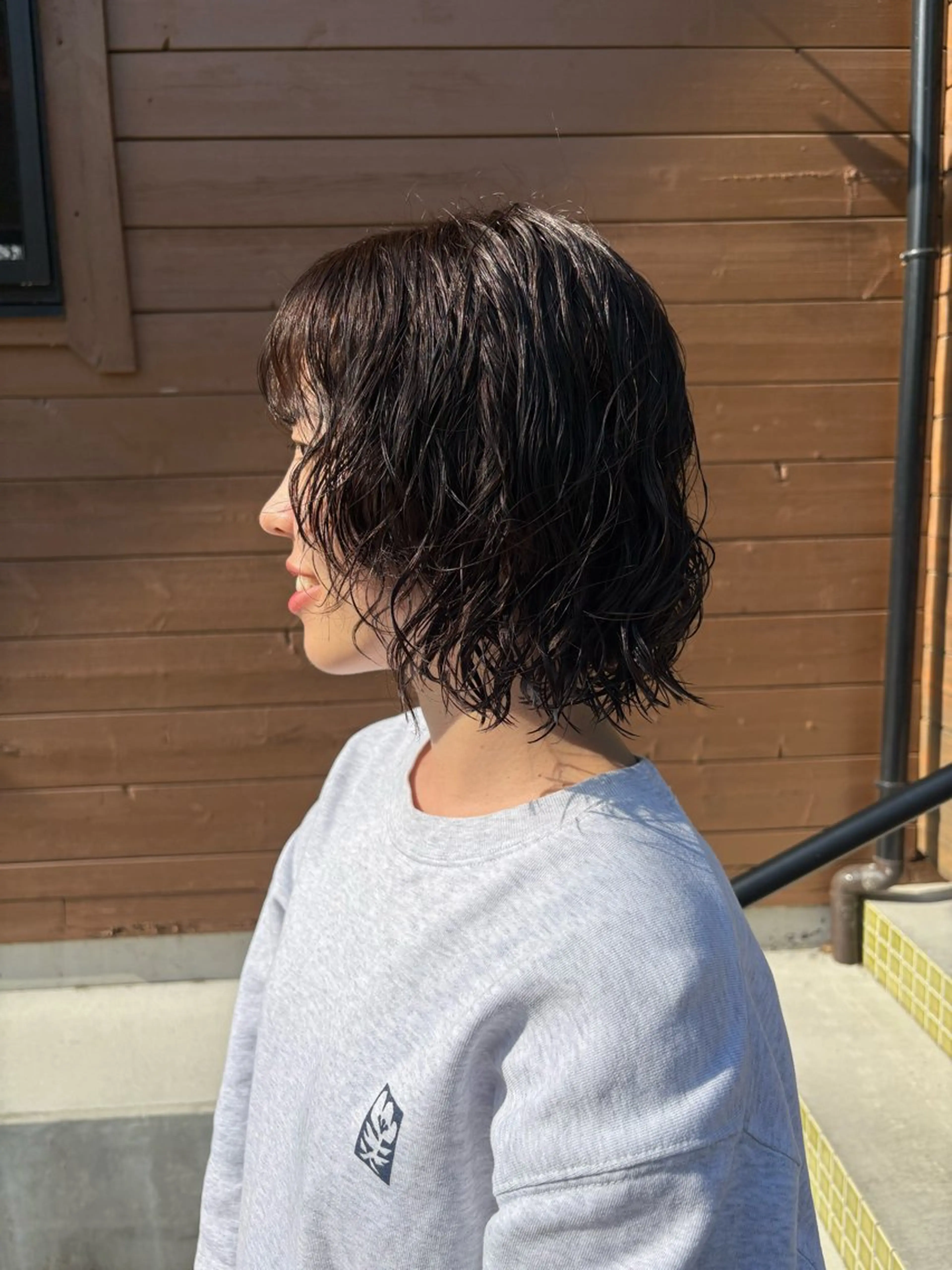 ショート パーマ ボブレイヤー ボブ レイヤーカット プードルパーマ カット パーマ 五十嵐 雄毅のヘアスタイル