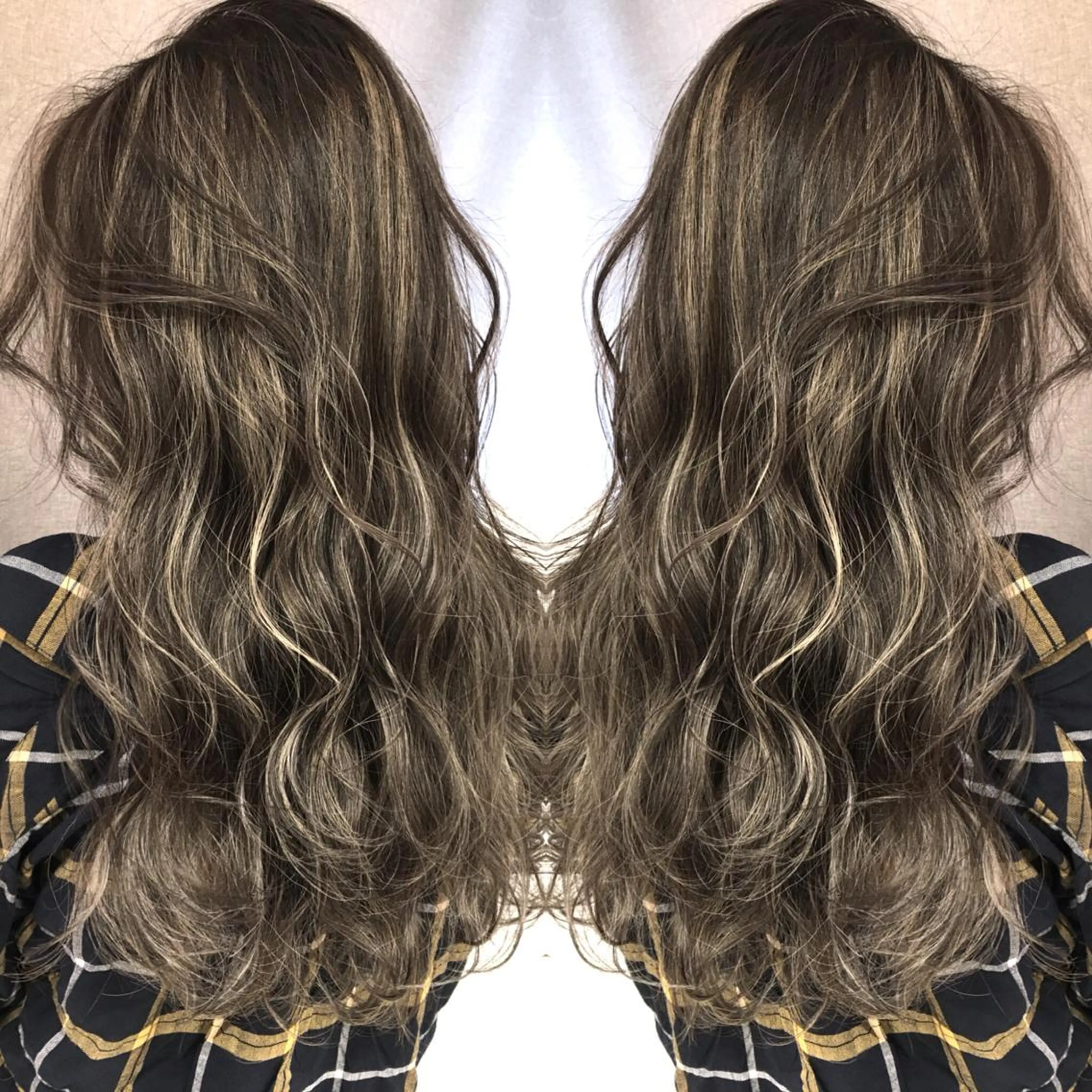 ロング カラー ベージュカラー ハイライトカラー 3Dハイライト ハイライト ヘアカラー トリートメント 井上 一平のヘアスタイル