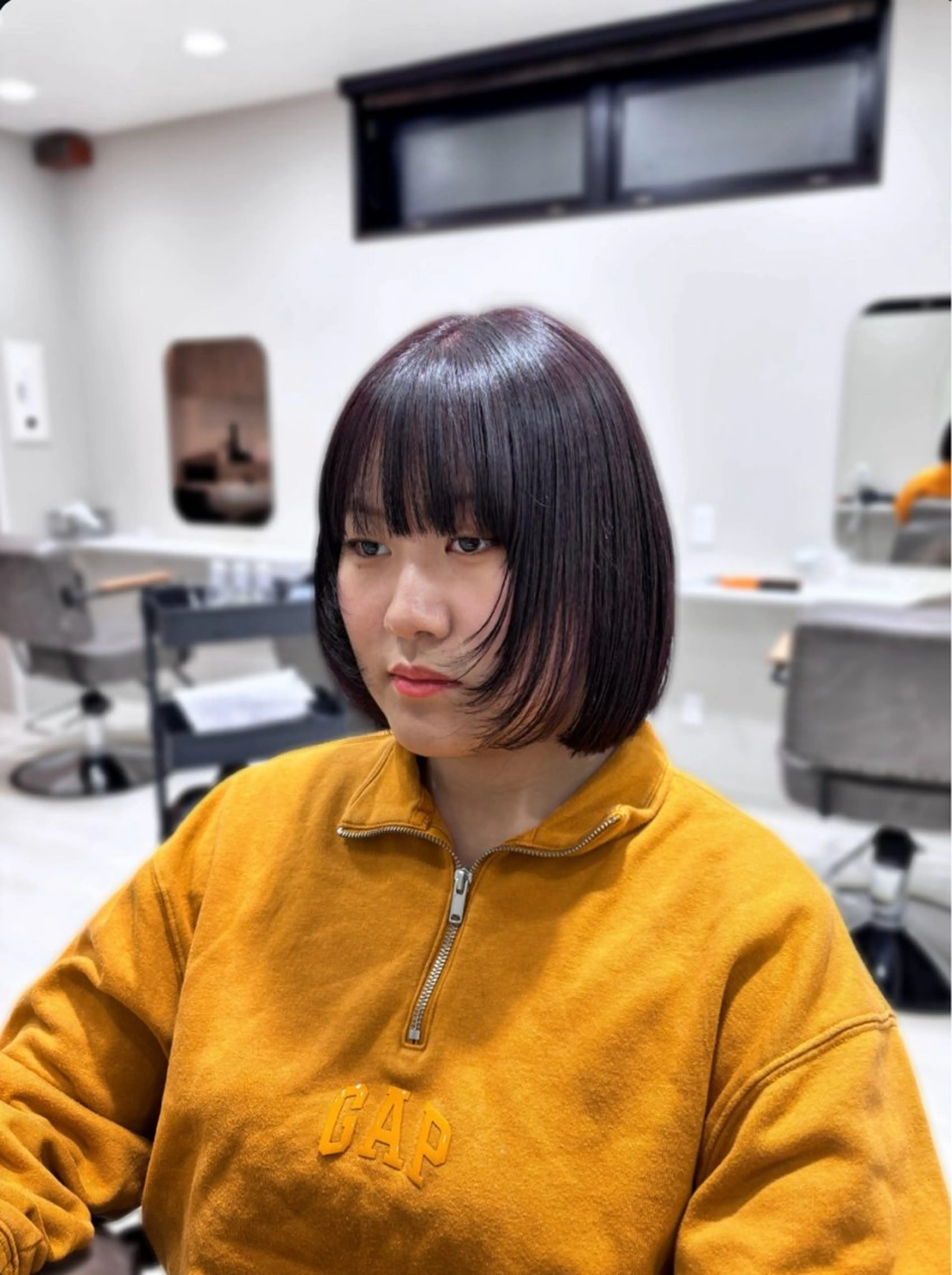 ミディアム 顔まわりレイヤー レイヤーカット カット ヘアカラー 🌿髪質改善/レイヤ ー🌿ひかるんのヘアスタイル