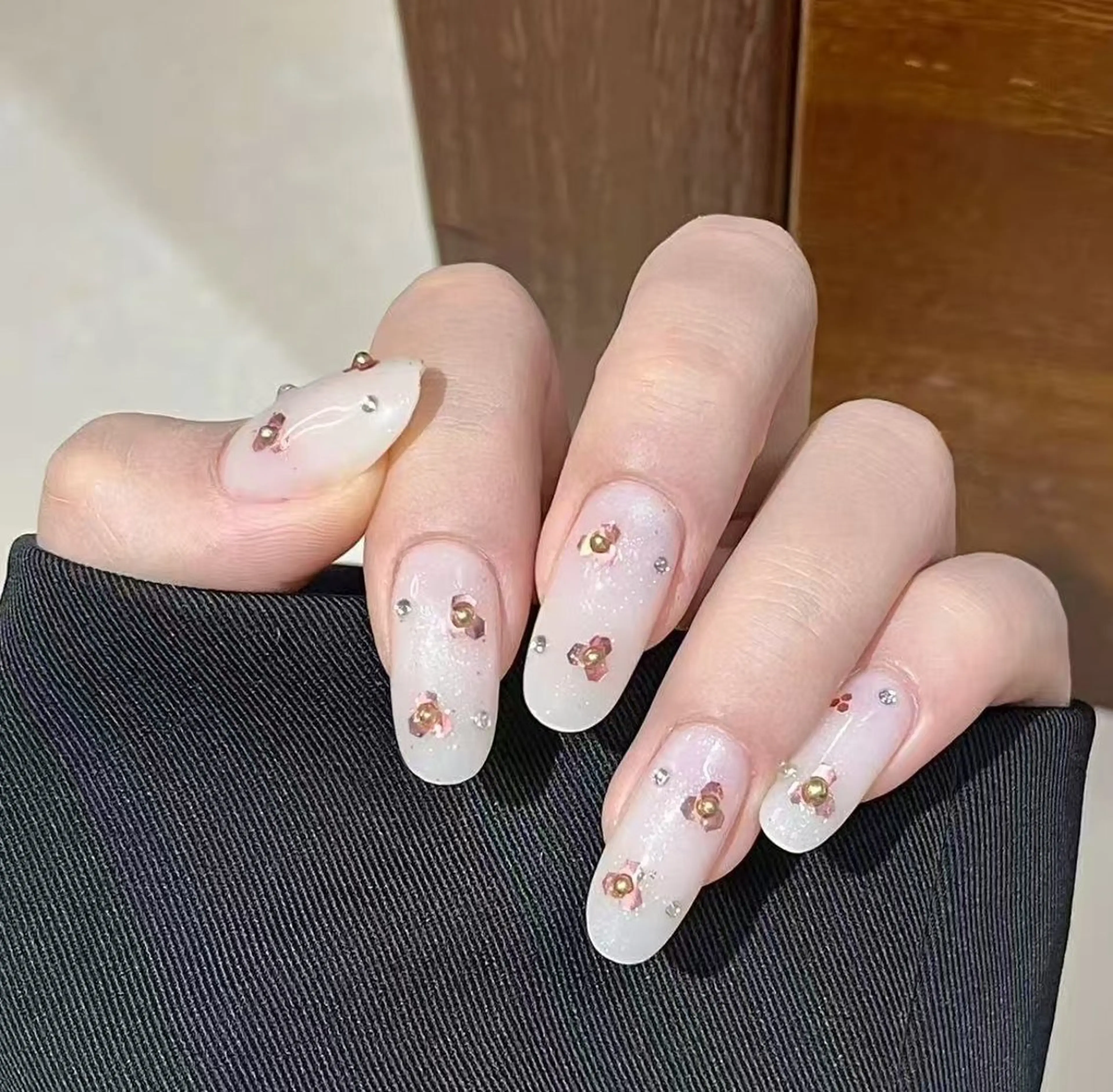 ネイル オーロラネイル フラワーネイル フットネイル フレンチネイル ジェルネイル ハンドネイル BabyYouMi ねねのネイルデザイン