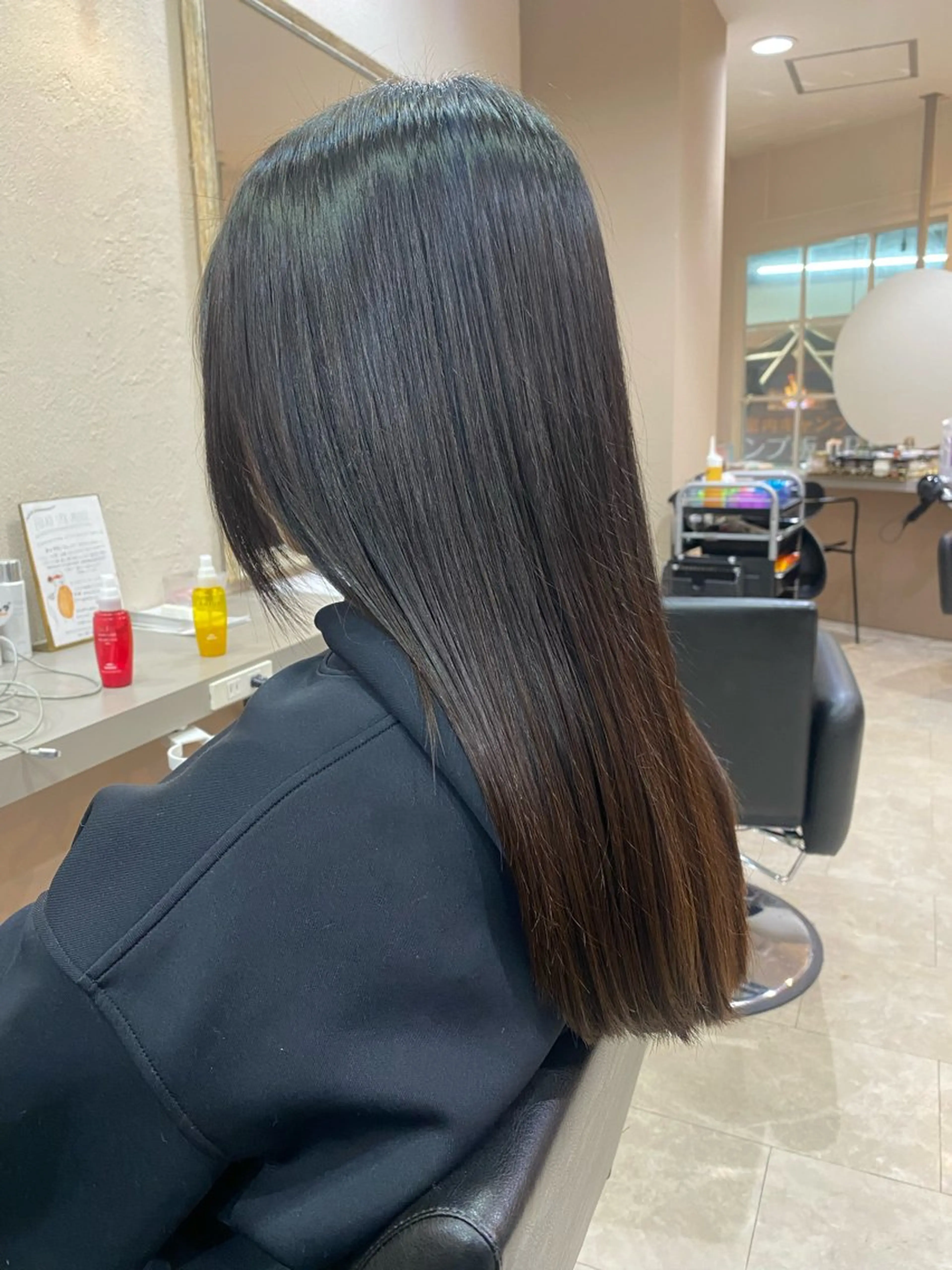 ロング 縮毛矯正 原田 英治のヘアスタイル