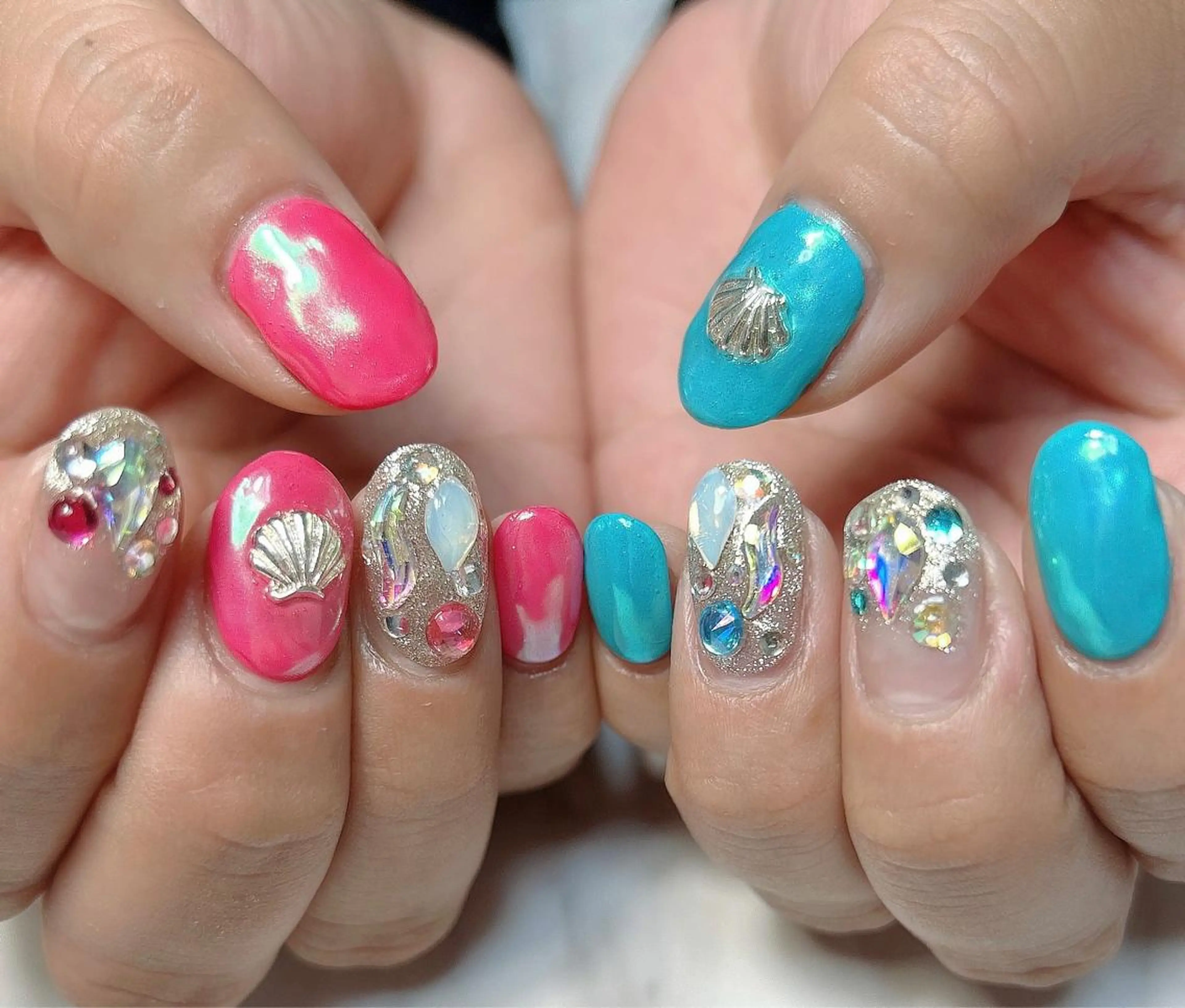 ネイル グラデーション ラメ(グリッター) ラメグラデーション ハンドネイル reve あやののネイルデザイン