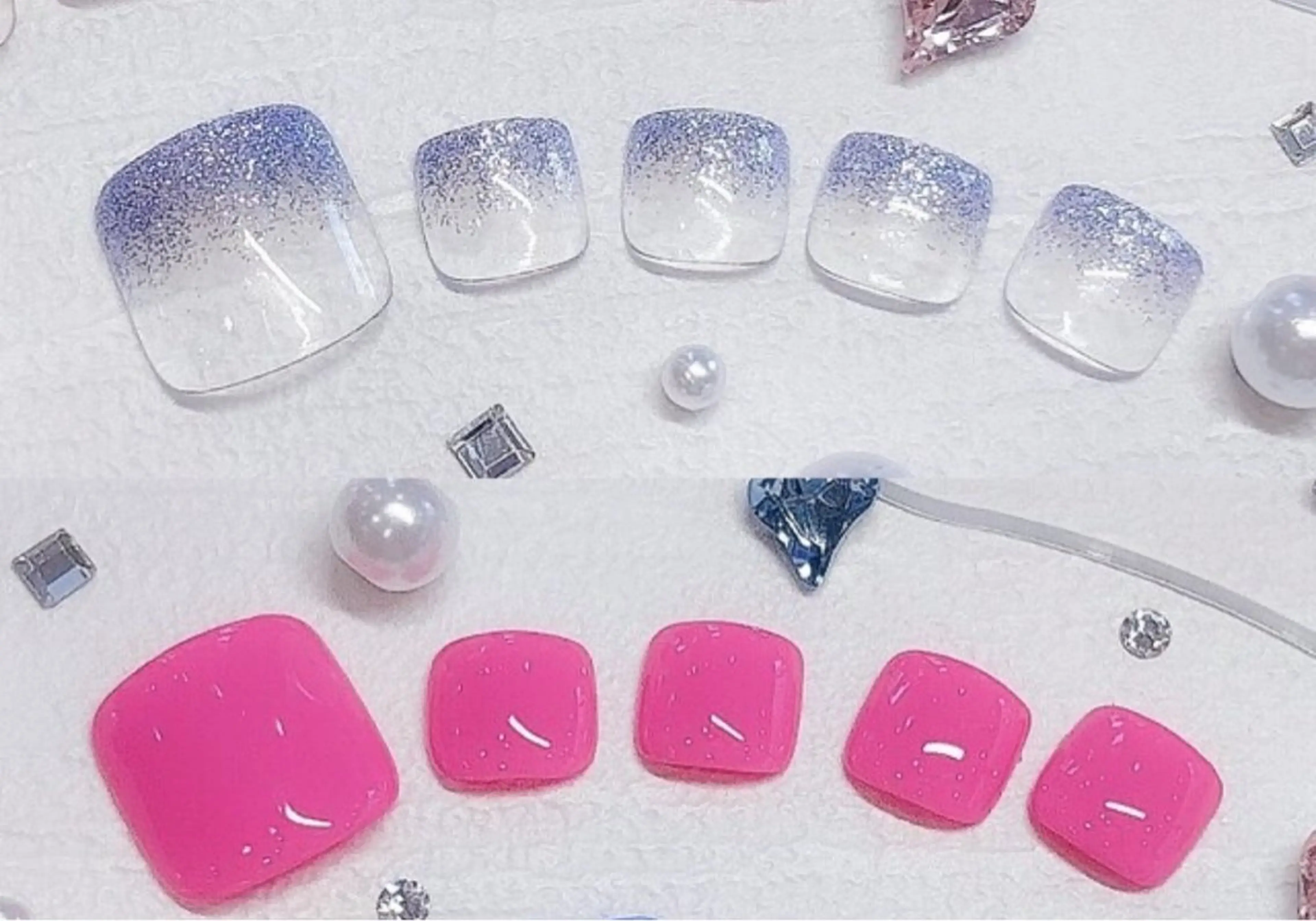 【練習モデル様募集】ケア付き🫧フットラメグラorワンカラー🫧🦶(オフなし)の写真