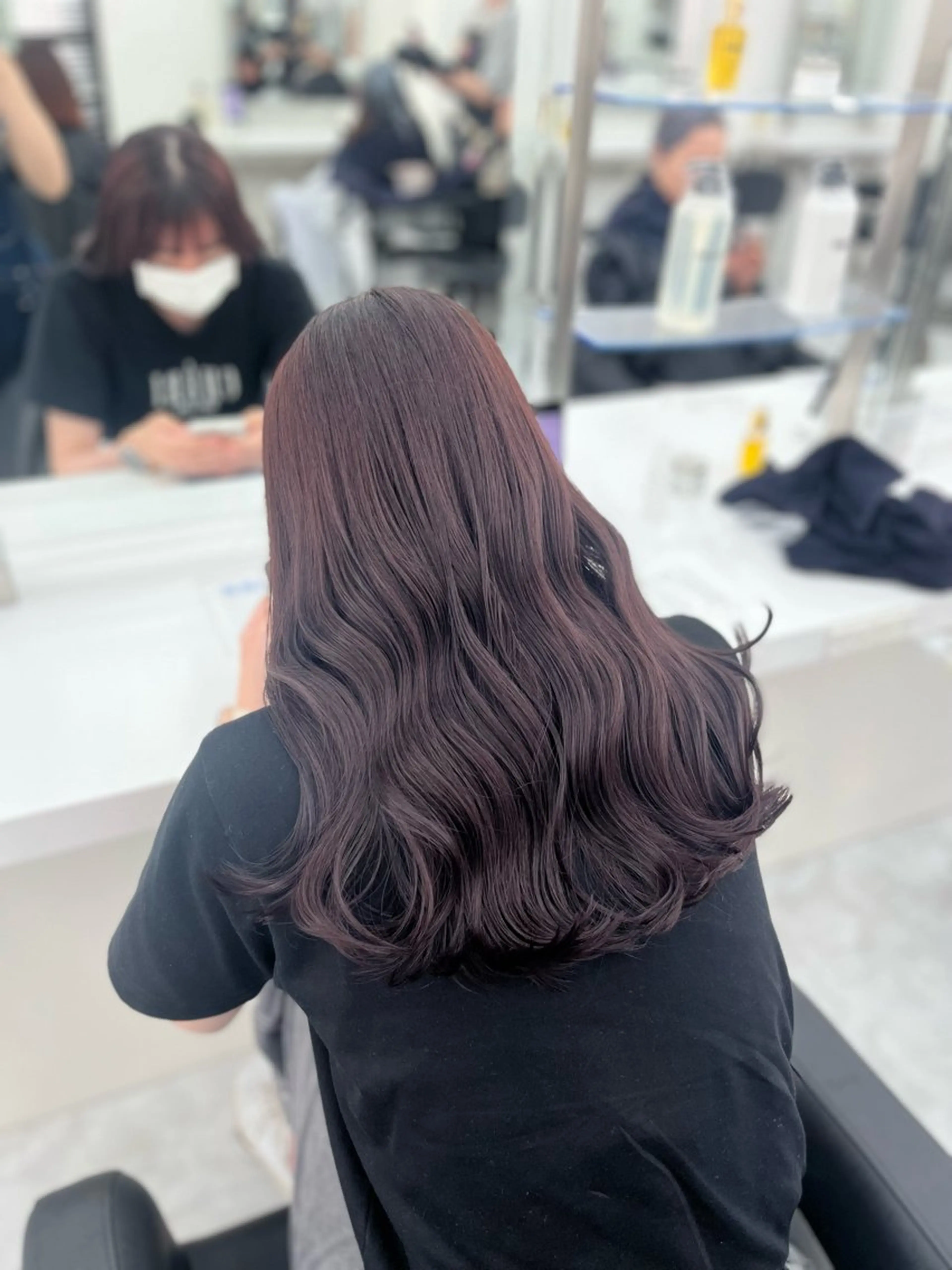 🦋平日限定🦋前髪カット+ケアカラー+超音波クイックトリートメント【髪質改善】【オリーブベージュ】の写真