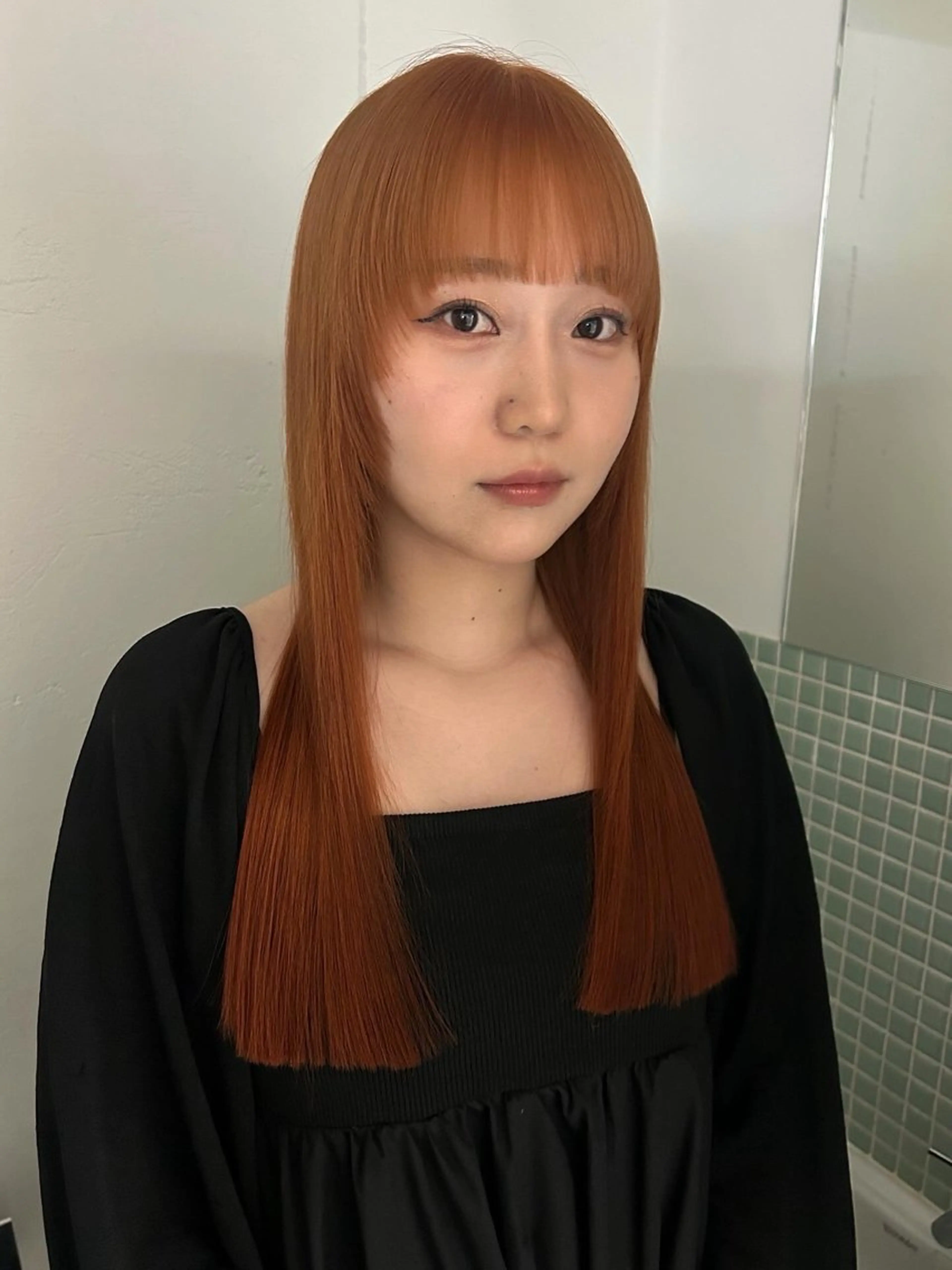 ロング カラー カット ヘアカラー トリートメント hen所属・心斎橋/レイヤー/ ブリーチ/モエのヘアスタイル