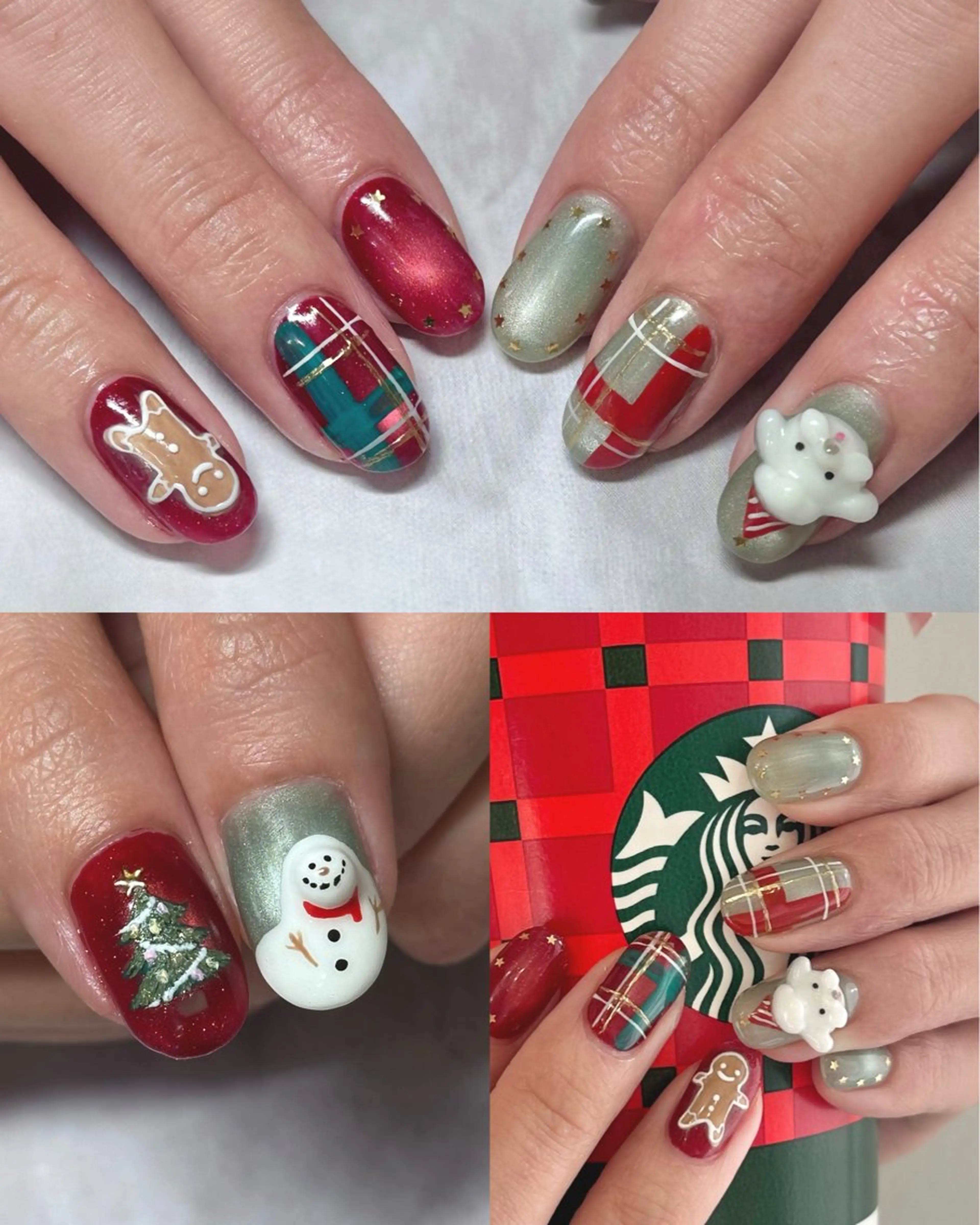ネイル 持ち込み 冬ネイル クリスマス TOPAZ恵比寿所属・Tsuno Nagisaのネイルデザイン