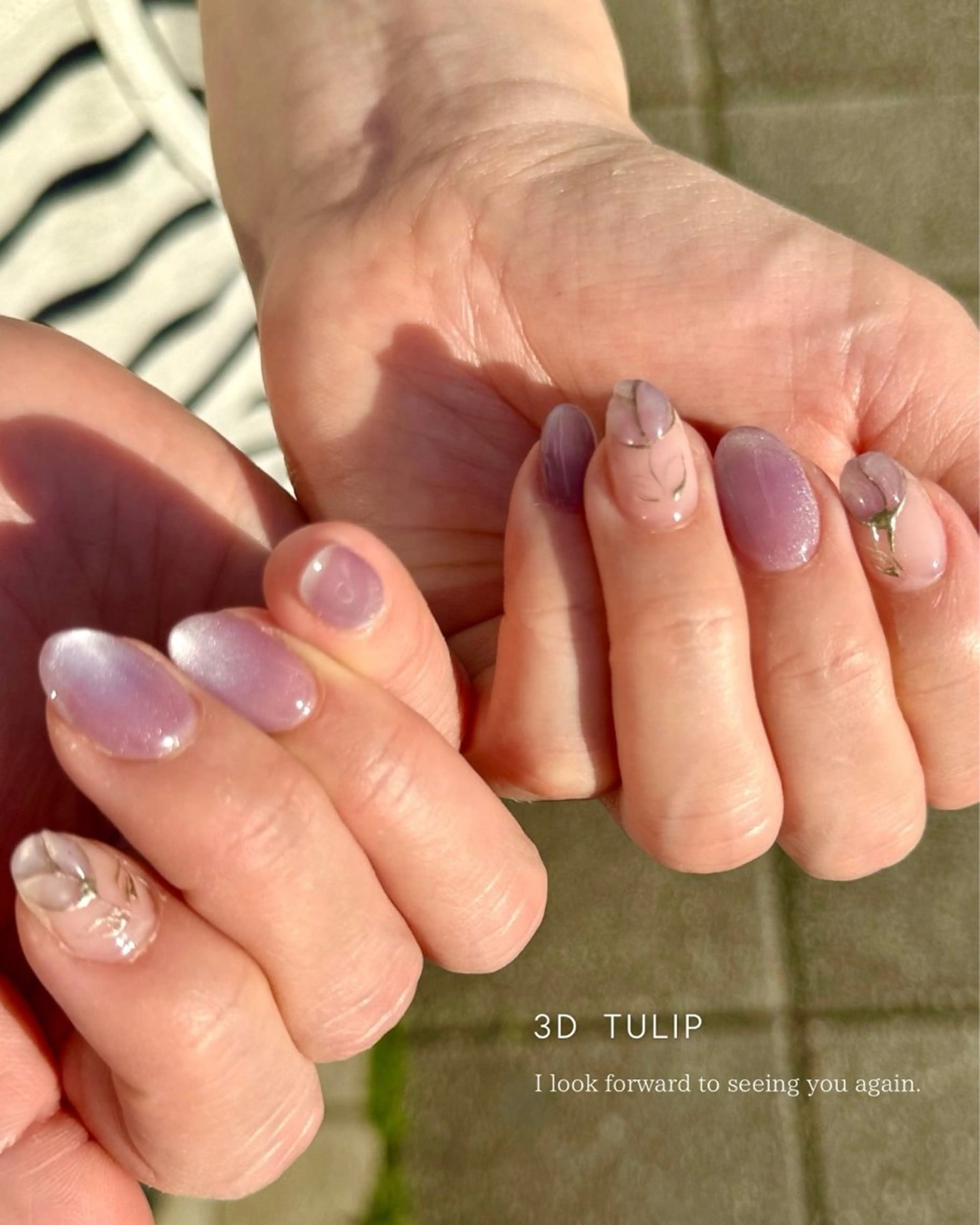 ネイル ジェルネイル マグネットネイル パラジェル ぷっくりネイル ショートネイル ハンドネイル Seemly 千田町店所属・フラワーパラジェル 🌸シームリーエミのネイルデザイン