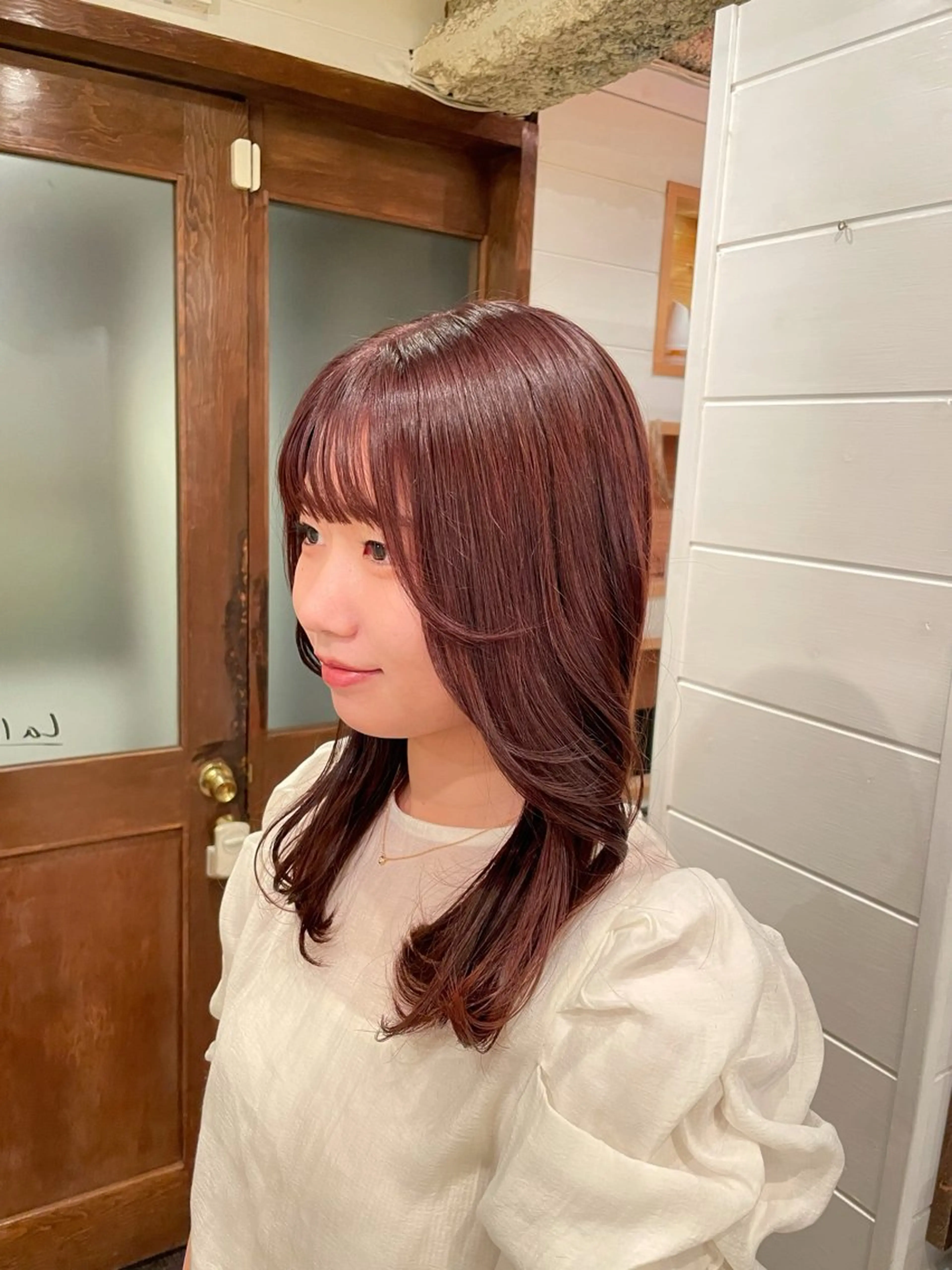 セミロング ボブ/縮毛矯正/レイ ヤー♡Natsukiのヘアスタイル