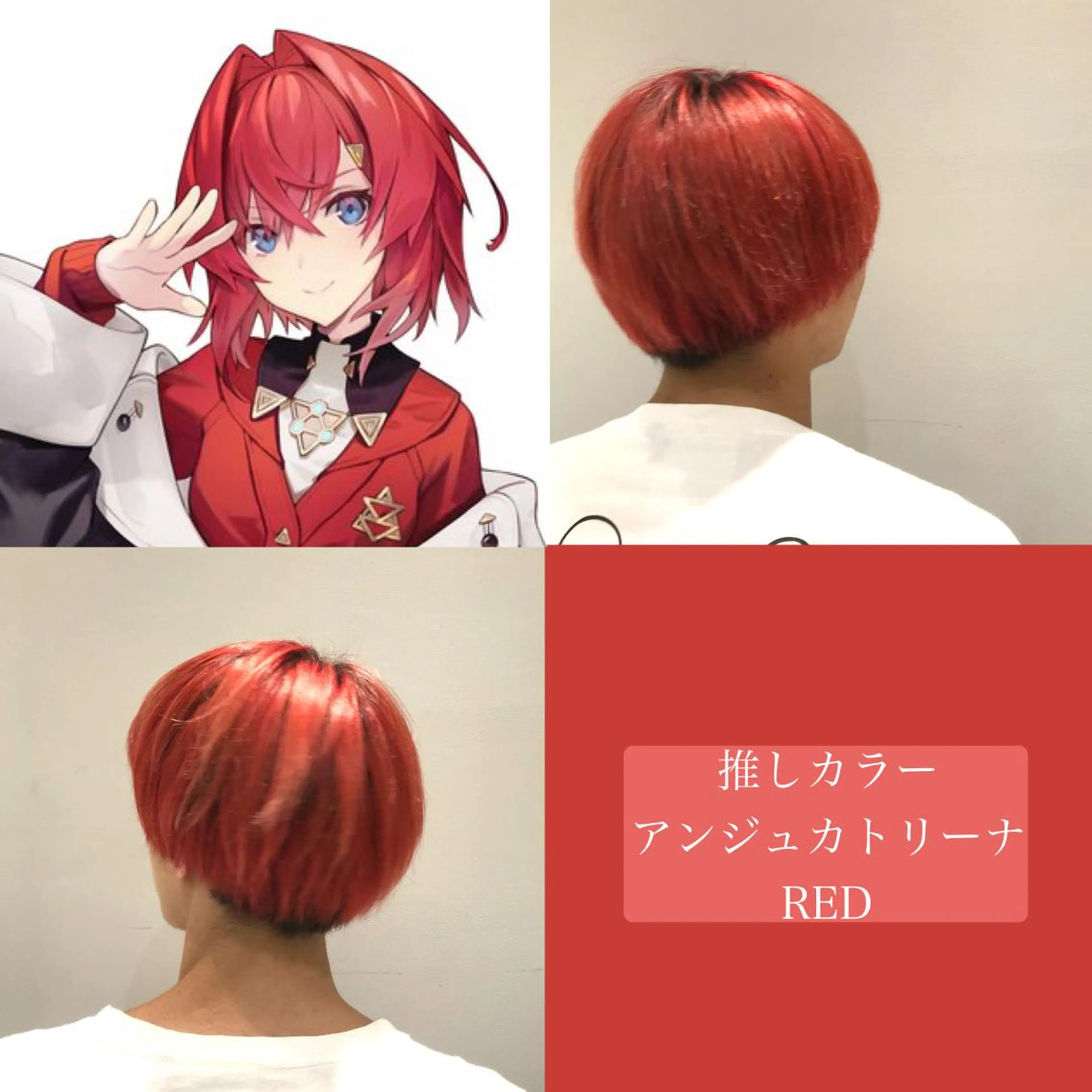 🥝リピーター様限定🥝【 ブリーチ無しオンカラー 】  推しカラー/アニ髪/推し色/派手髪の写真