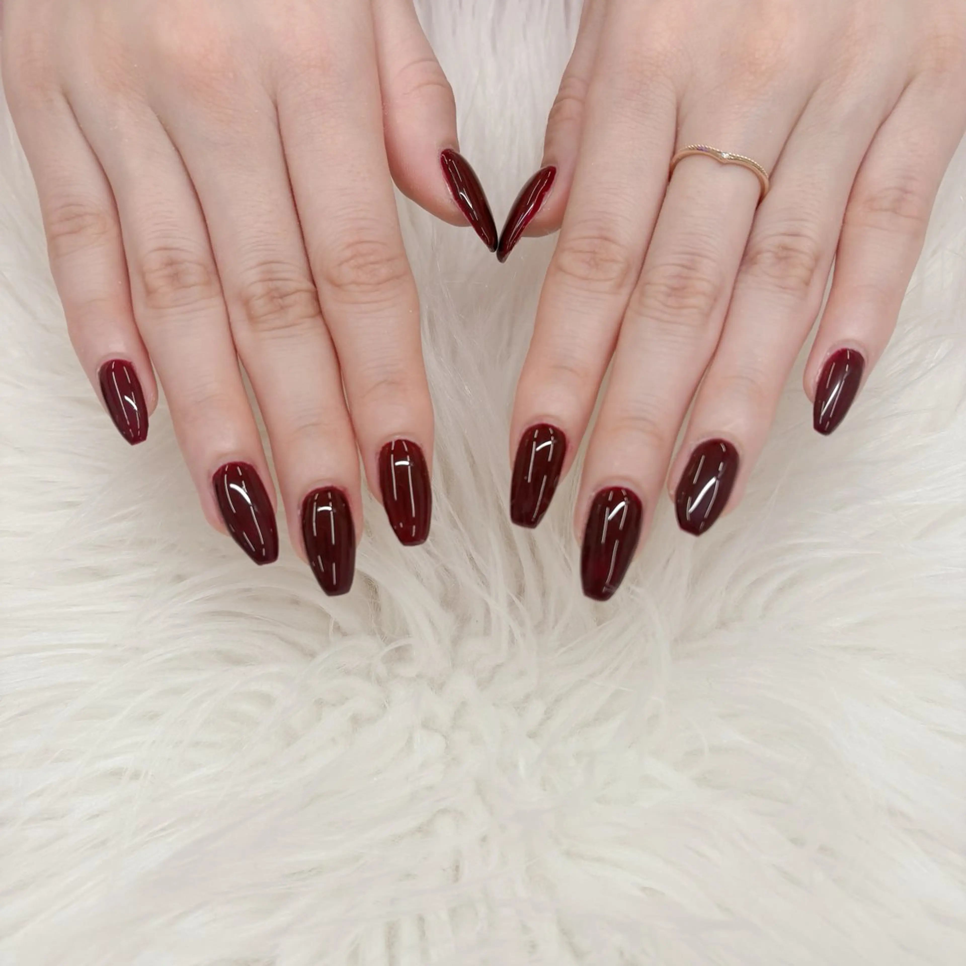 ネイル ボルドー ハンドネイル エリクサーネイル池袋 大谷のネイルデザイン
