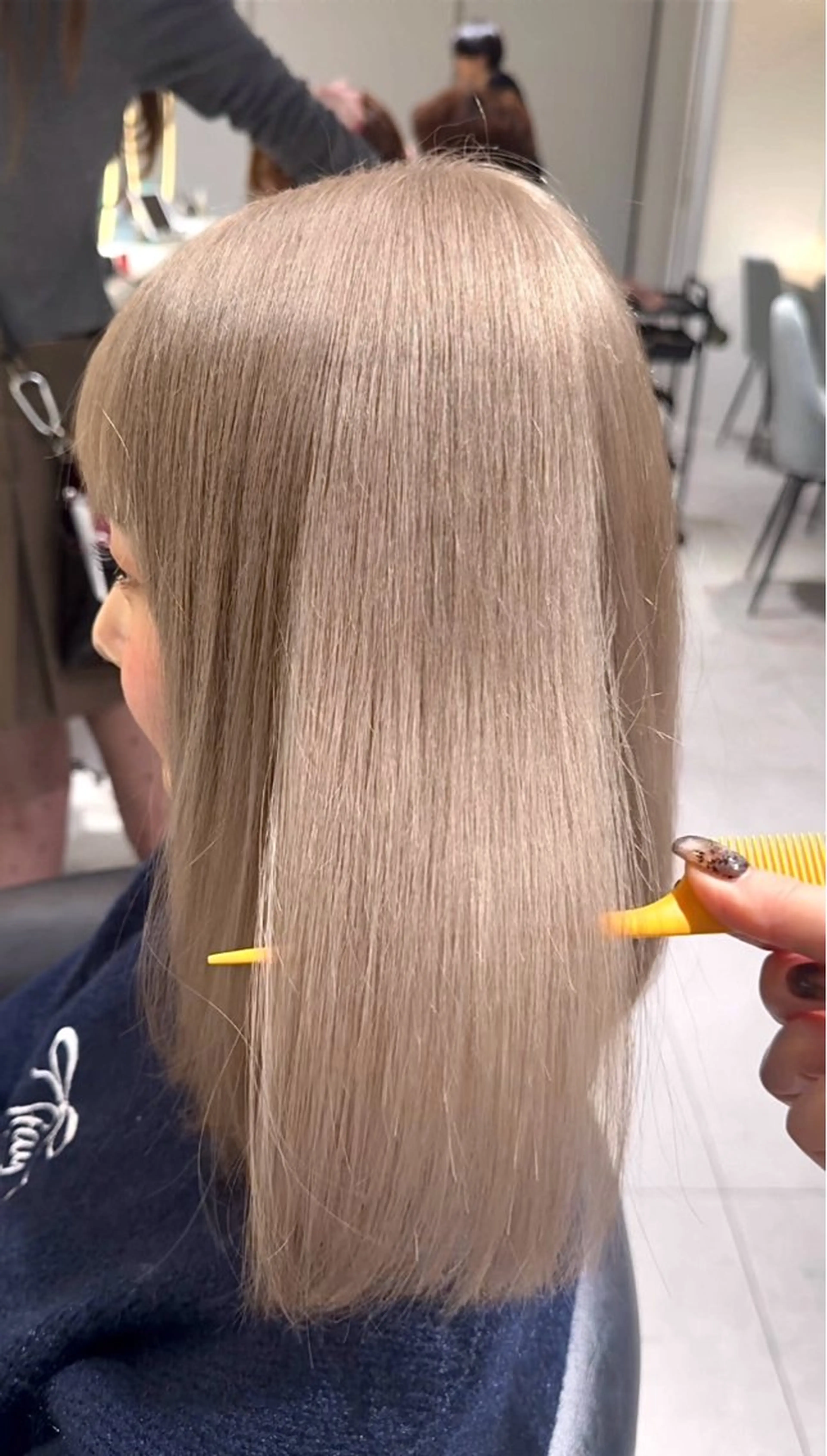 ミディアム ヘアカラー ハイトーン特化🤍/ 韓国ボブ / ハルナのヘアスタイル