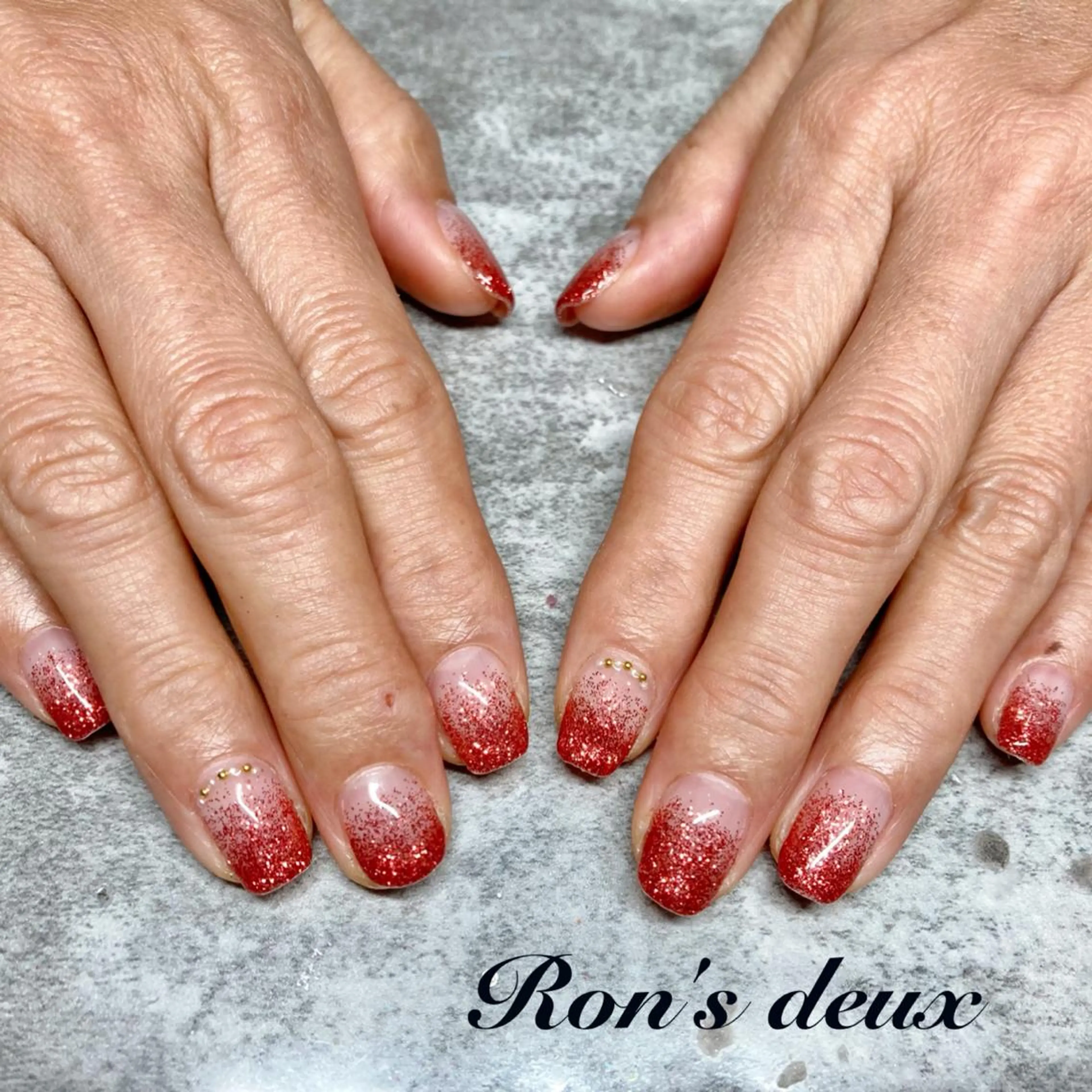ネイル ラメ(グリッター) ラメグラデーション Ron's nail 仙田のネイルデザイン