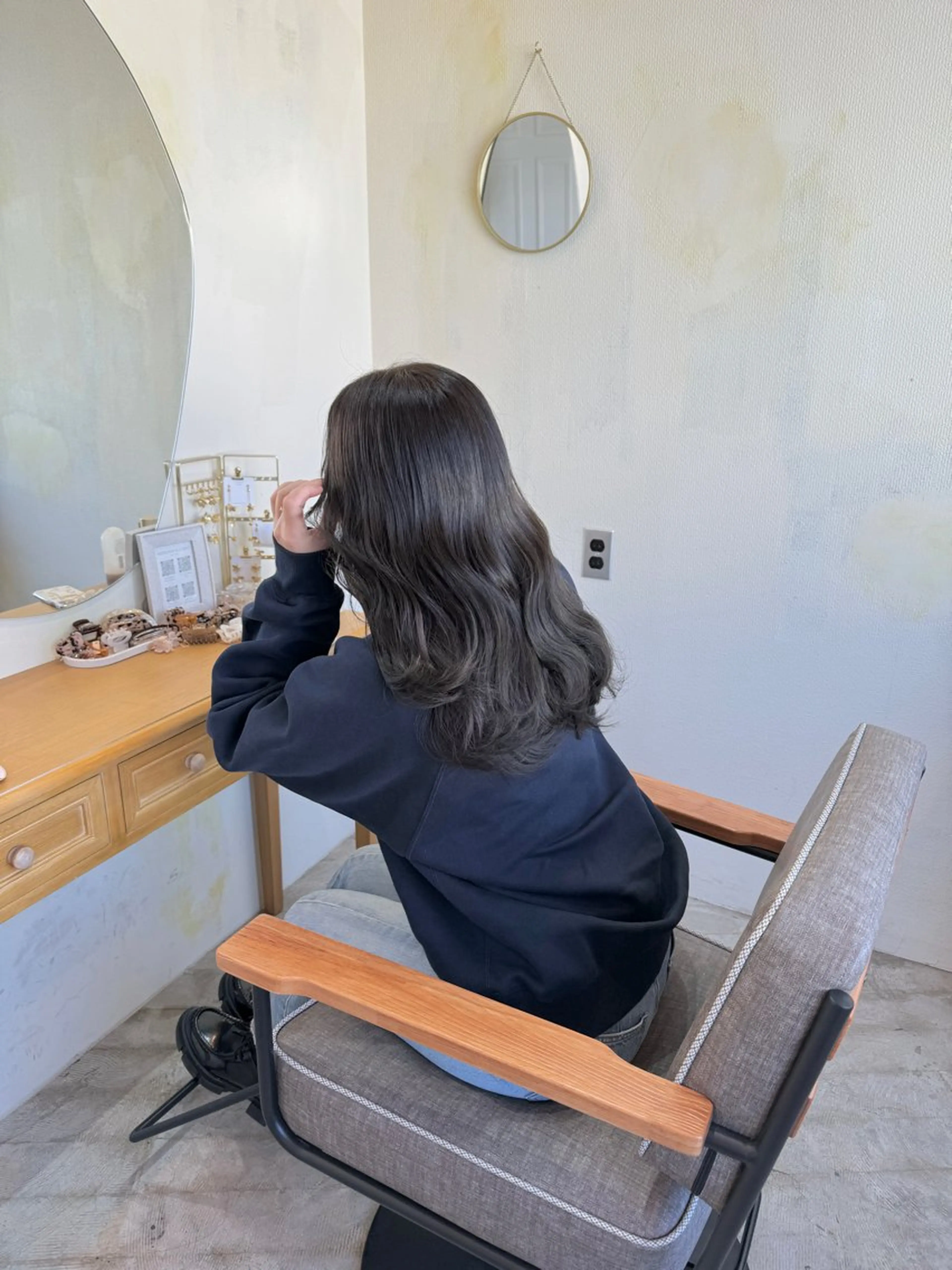 ロング カラー R-5 shonandai所属・🍋透け感カラー🍃 オリーブ🍐Kahoのヘアスタイル