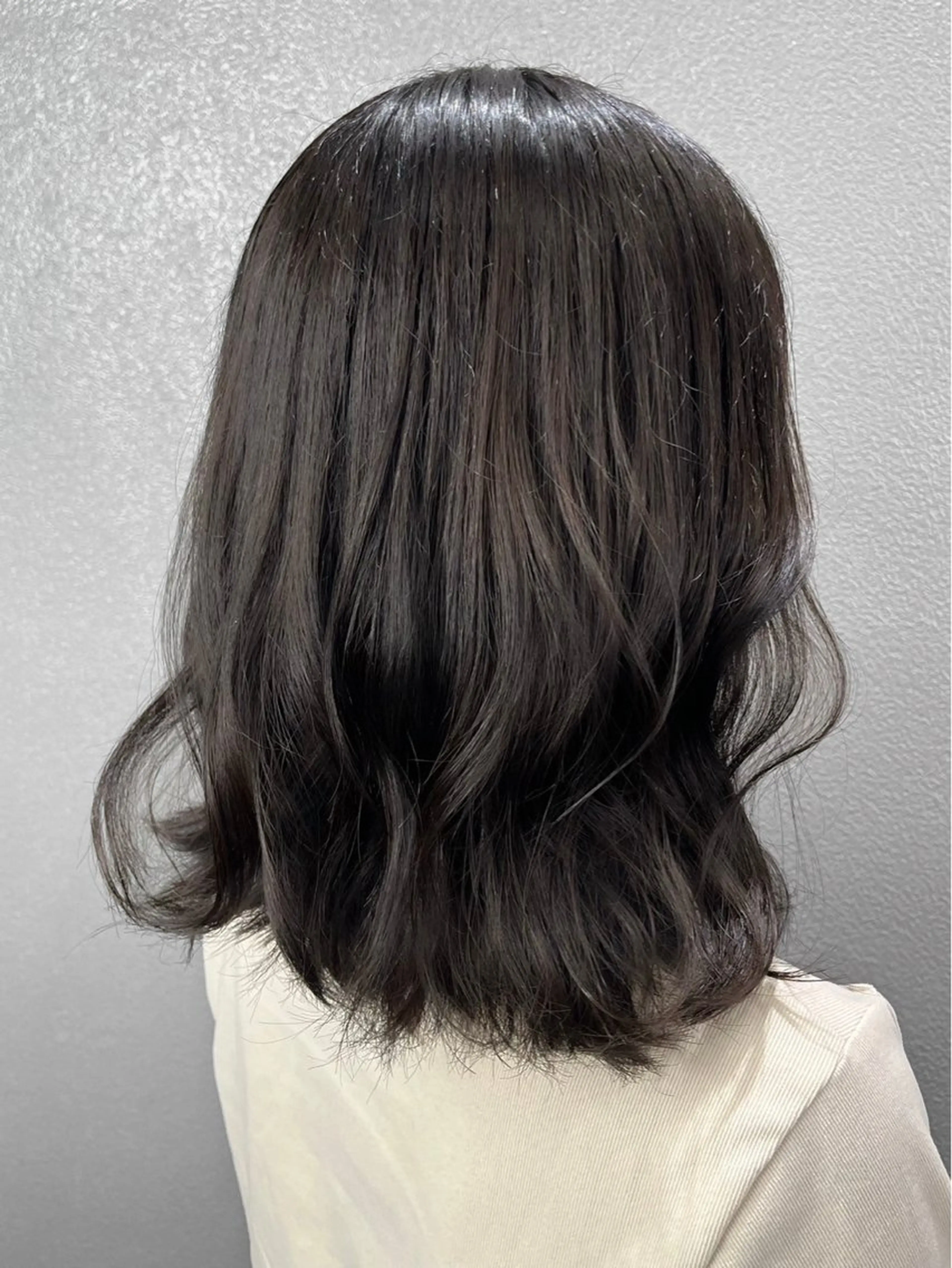 ミディアム カット ヘアカラー トリートメント ハイトーン/韓国風/ 艶髪/吉祥寺のヘアスタイル