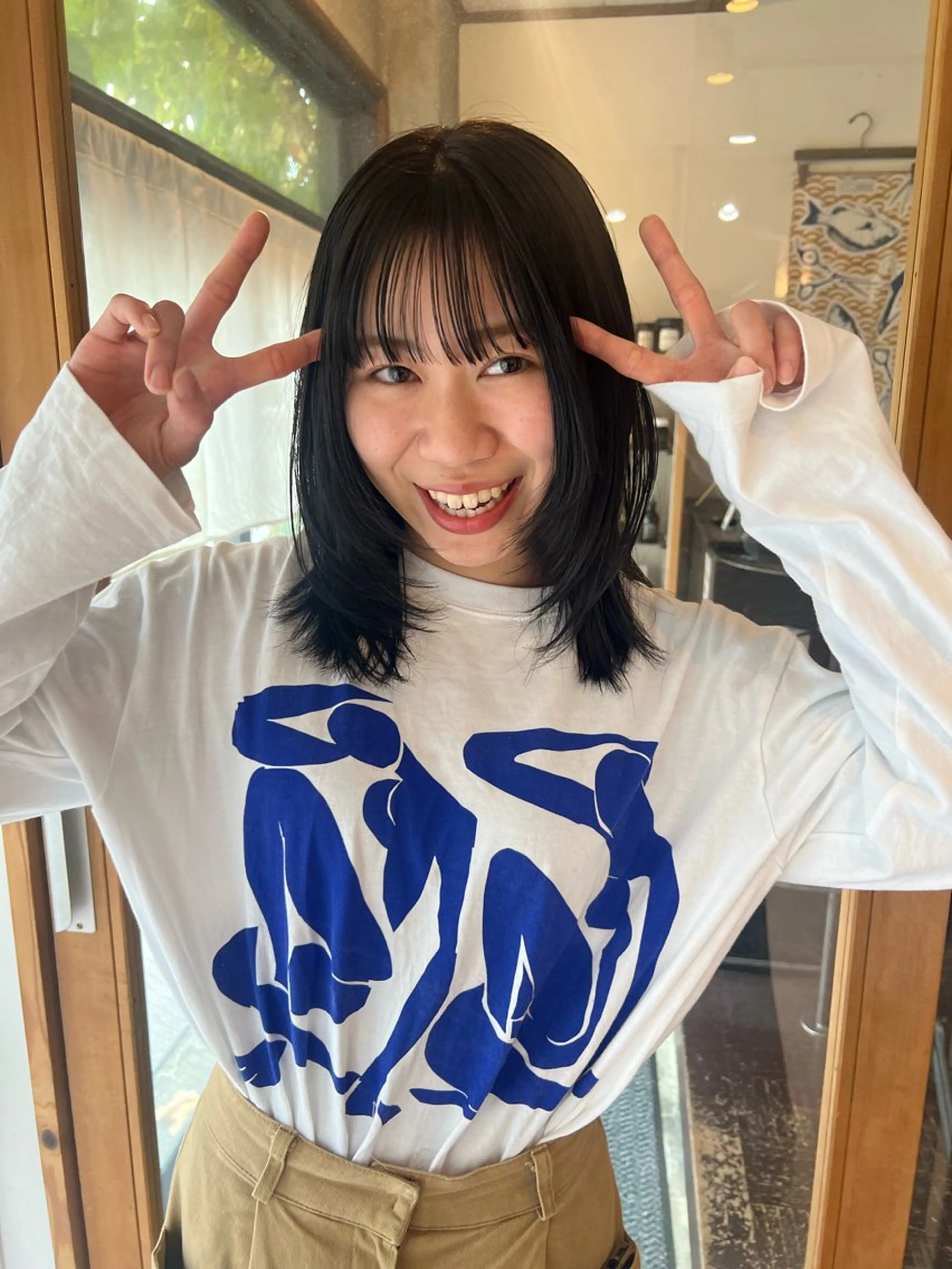 ミディアム ヘアカラー 上原 みちるのヘアスタイル