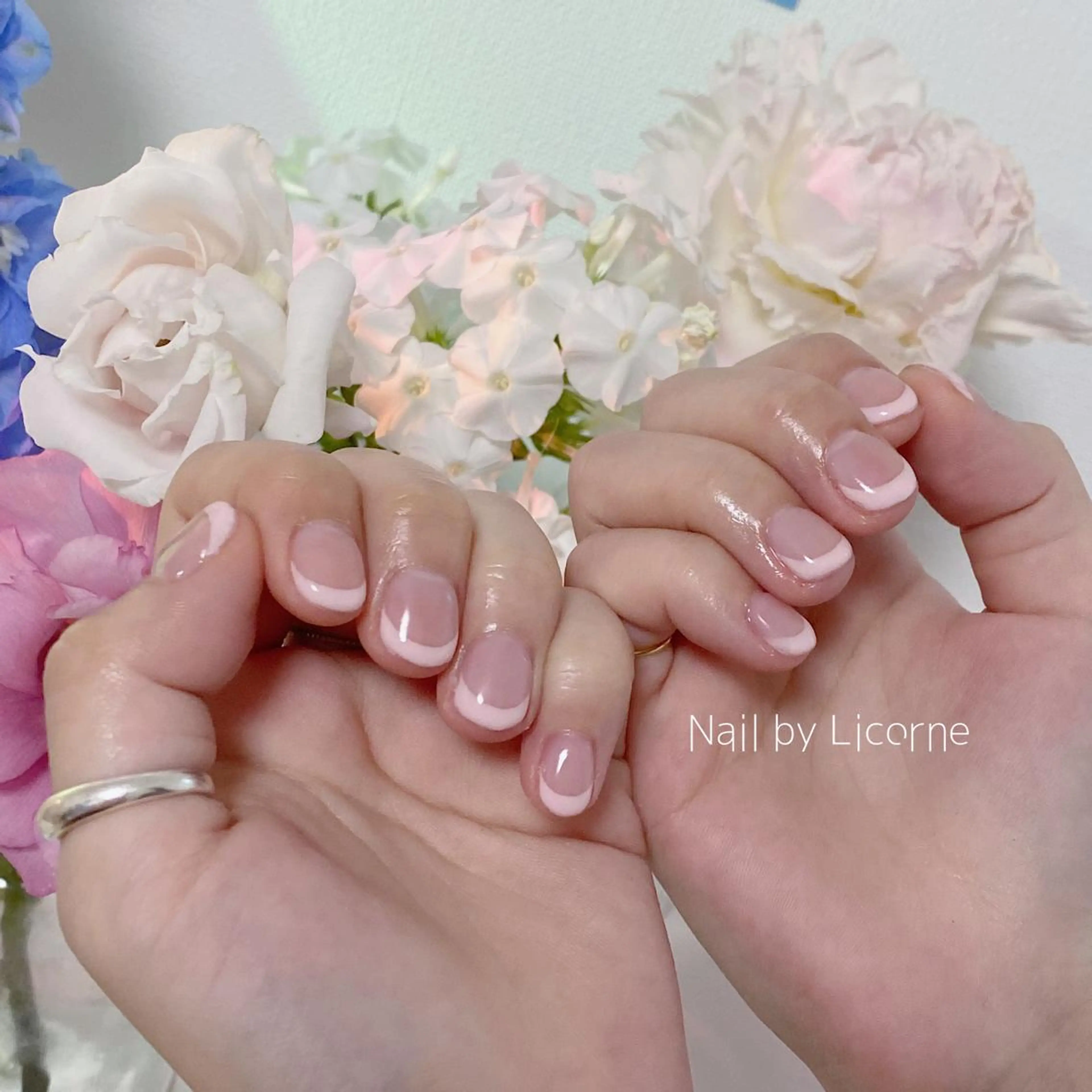ネイル アートネイル 氷ネイル・うるうるネイル ハンドネイル Nail by Licorneのネイルデザイン