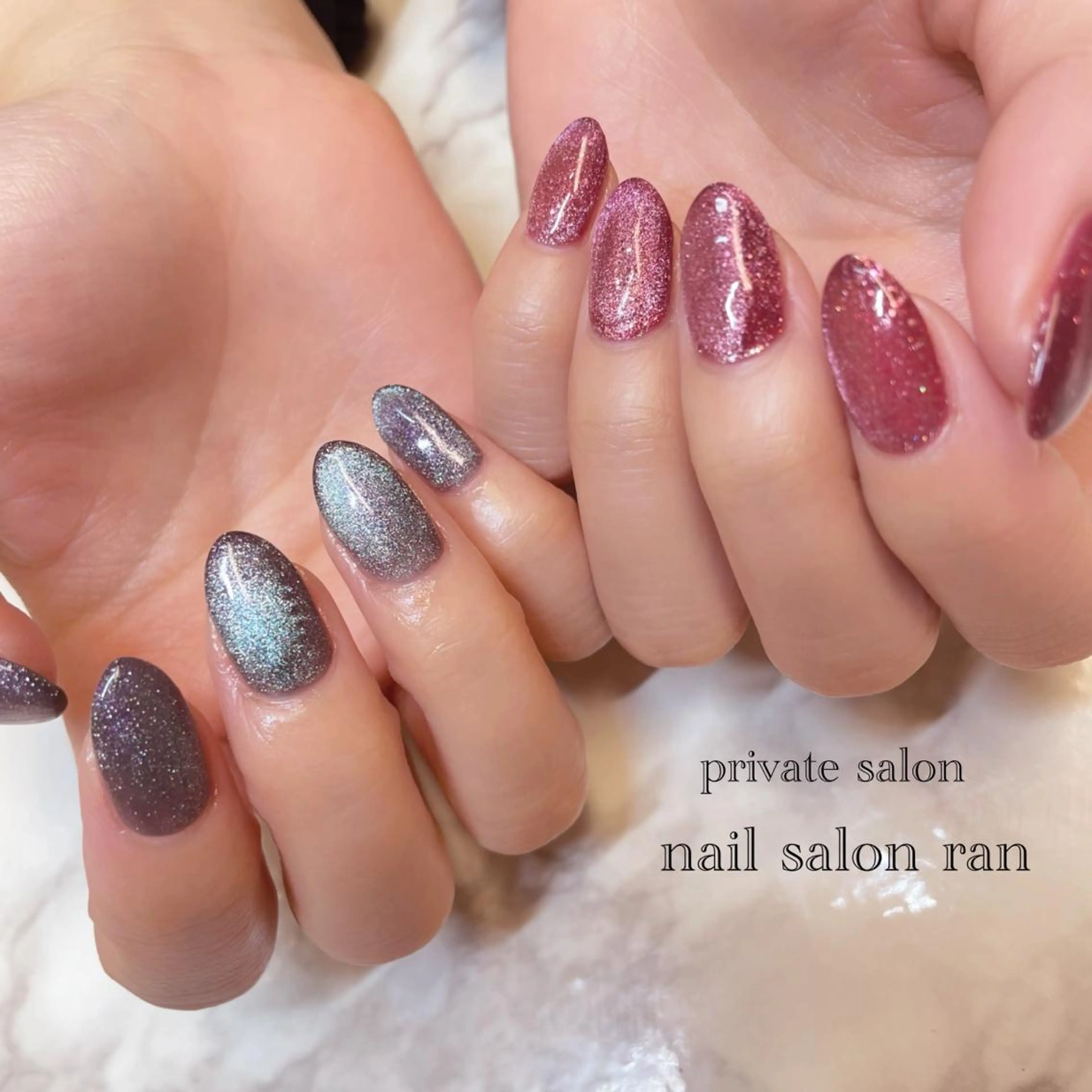 ネイル マグネットネイル nailsalon ranのネイルデザイン