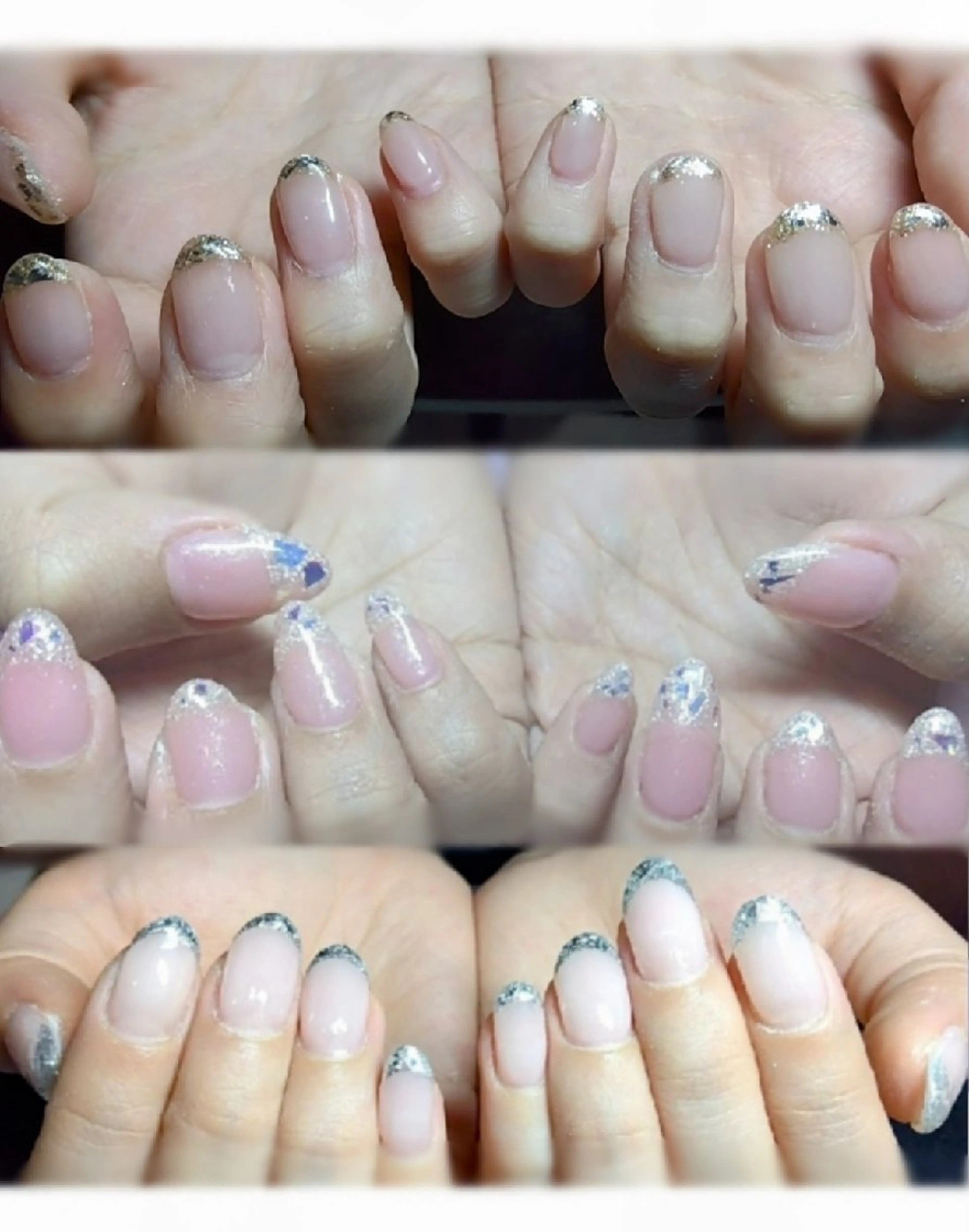 【10~20代限定】キラキラ ⋆ ガラスフレンチ ꒰ オフ有or無 ꒱12/25〜1/9は+1000円の写真