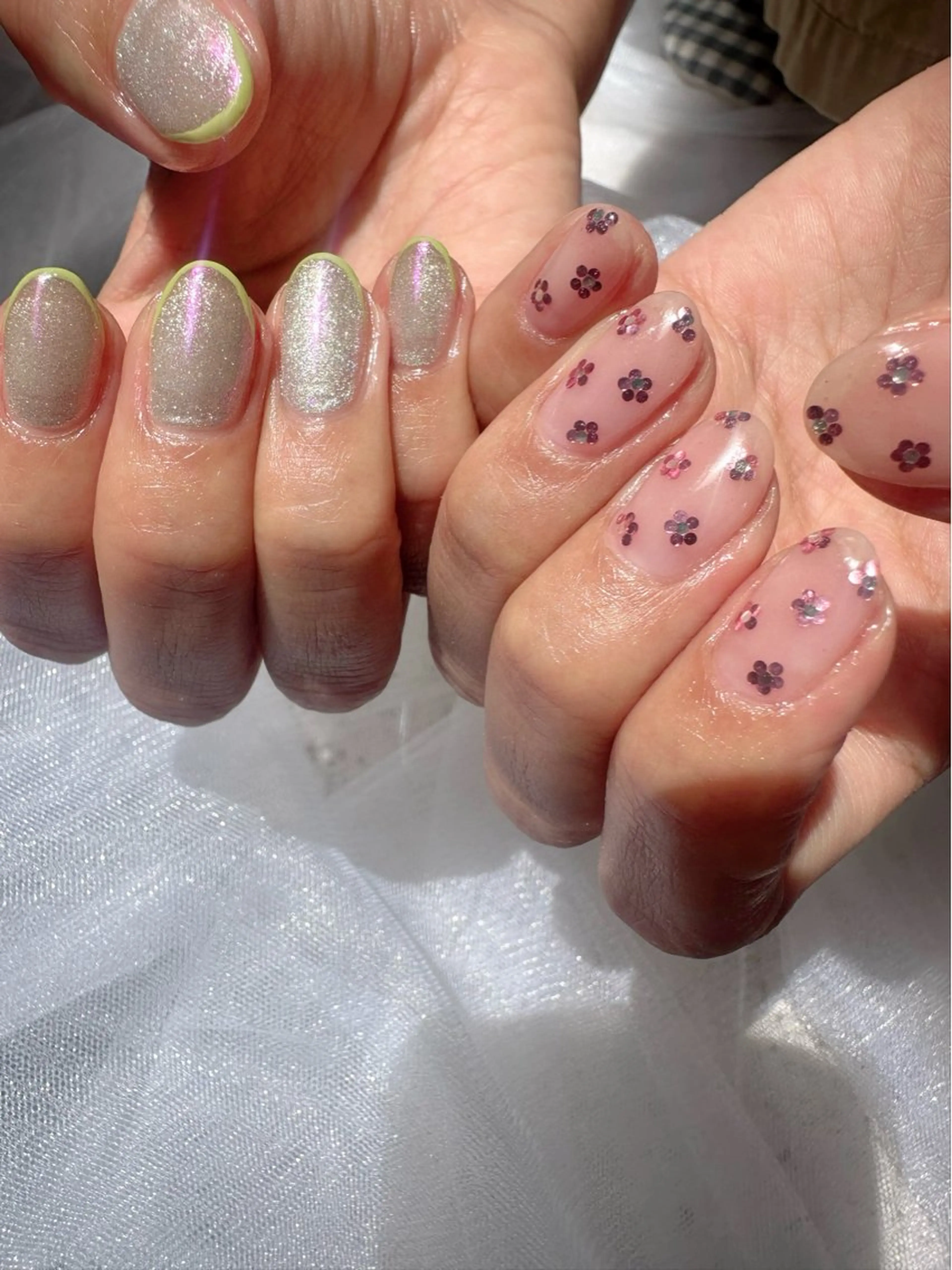 ネイル オーロラネイル クリアネイル フレンチネイル ホログラムネイル 氷ネイル・うるうるネイル 🪞KAPE NAIL 🪞のネイルデザイン