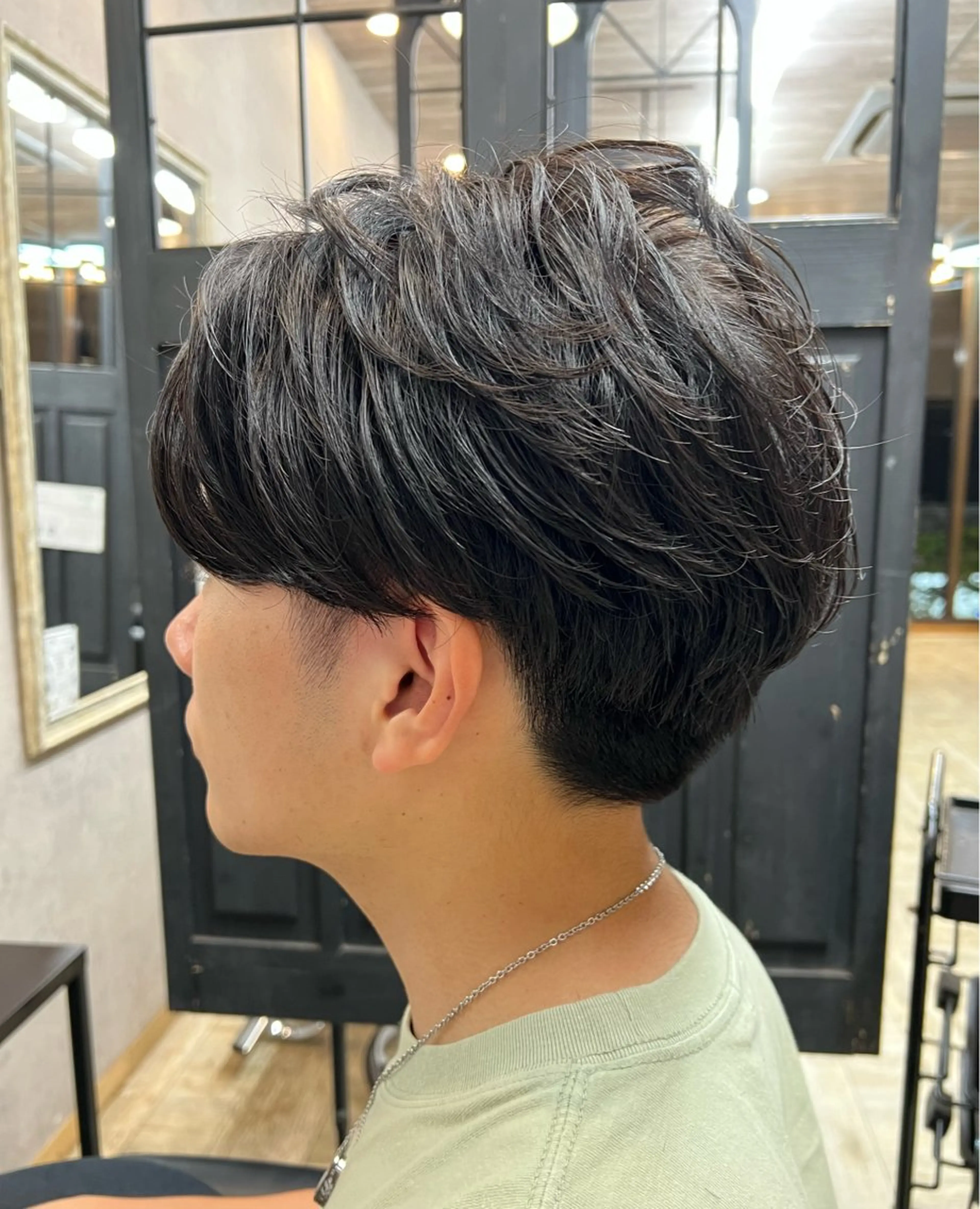 パーマ メンズ マッシュ メンズパーマ カット パーマ 高島 梨瑚のヘアスタイル