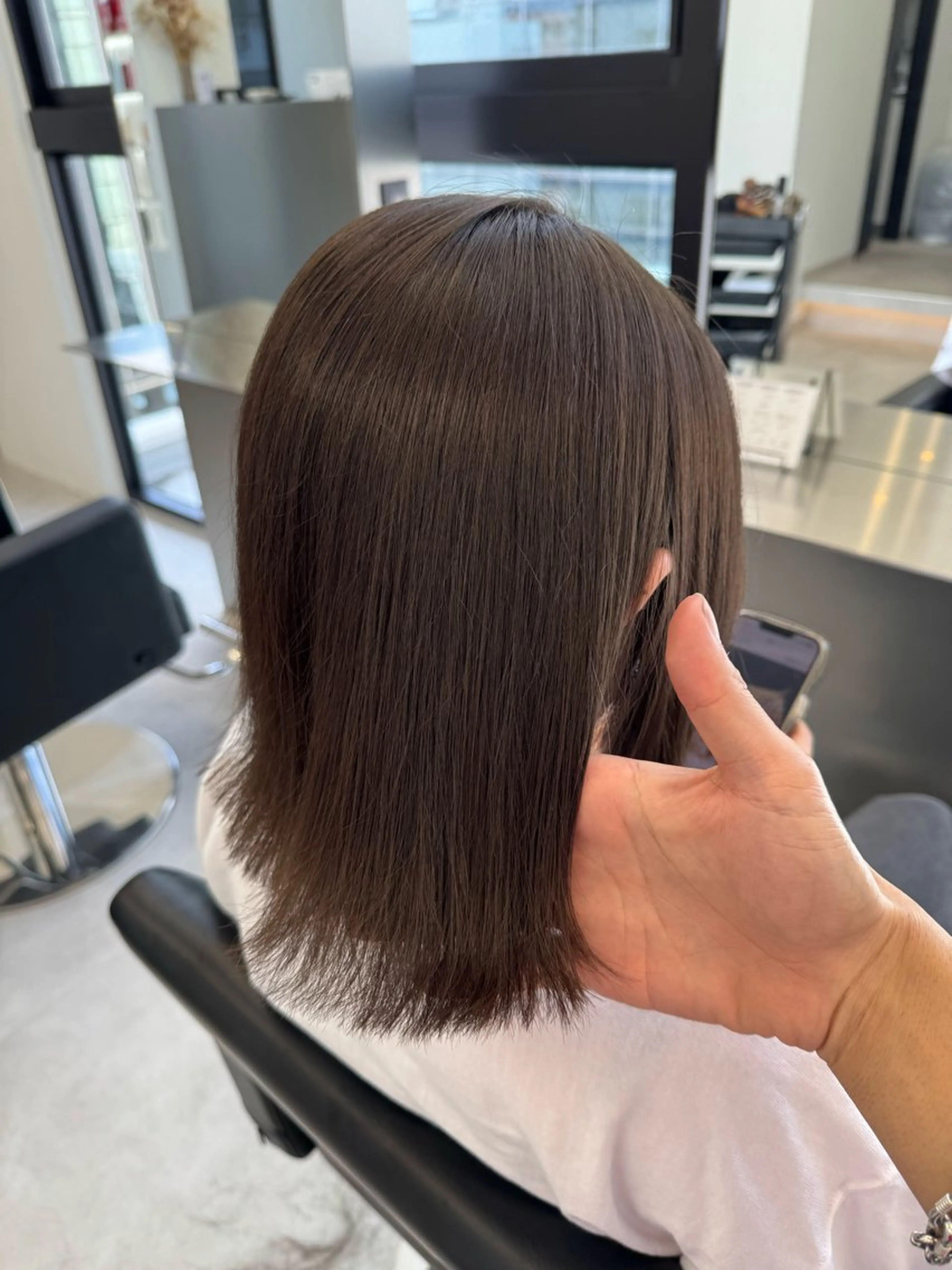 ショート カラー ブリーチ グレージュ ブリーチなしカラー オリーブグレージュ オリーブグレー カット ヘアカラー トリートメント エクステ/透明感 韓国ヘア/KENTAのヘアスタイル