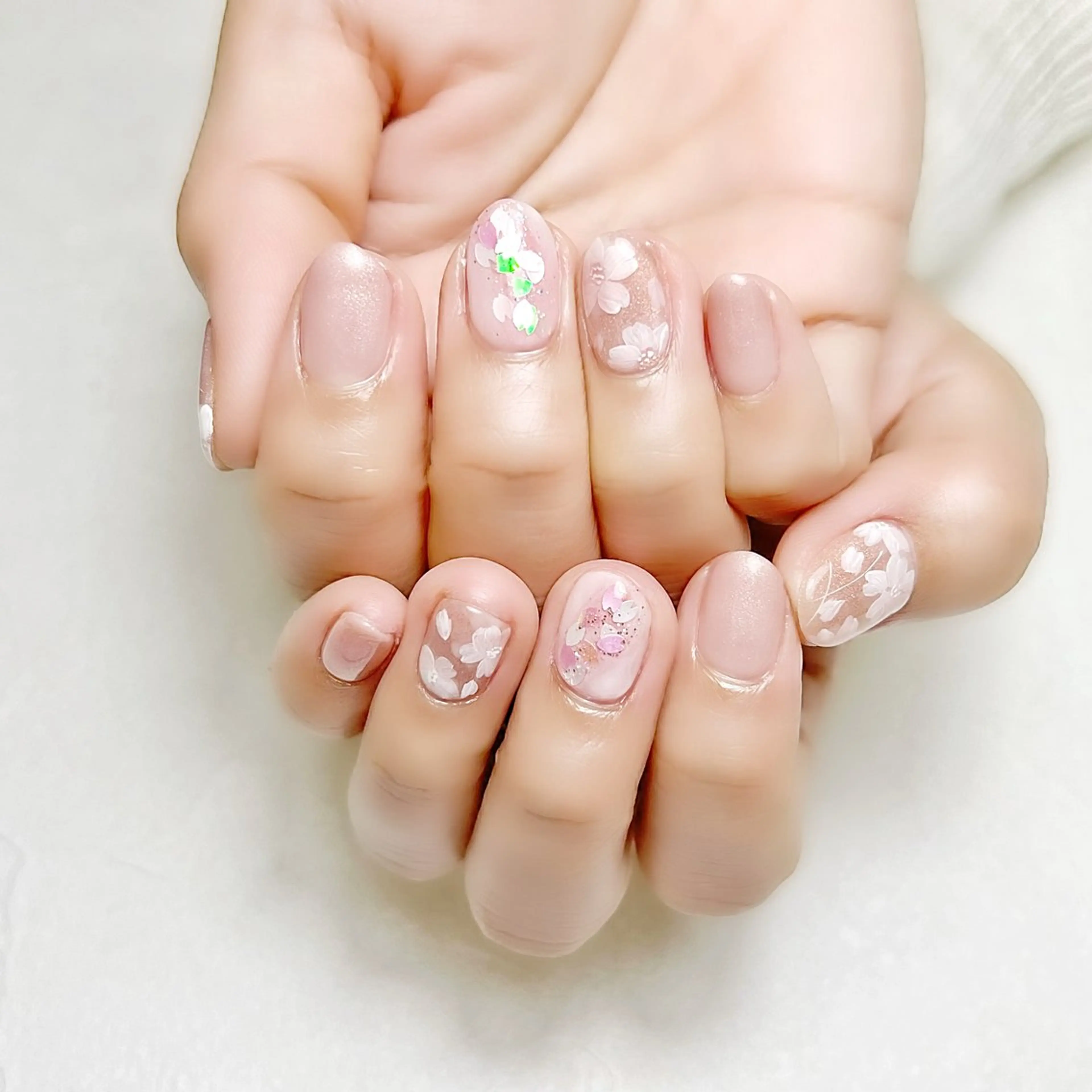 ネイル キラキラネイル マグネットネイル ピンク 春ネイル rouse nail RISATOのネイルデザイン