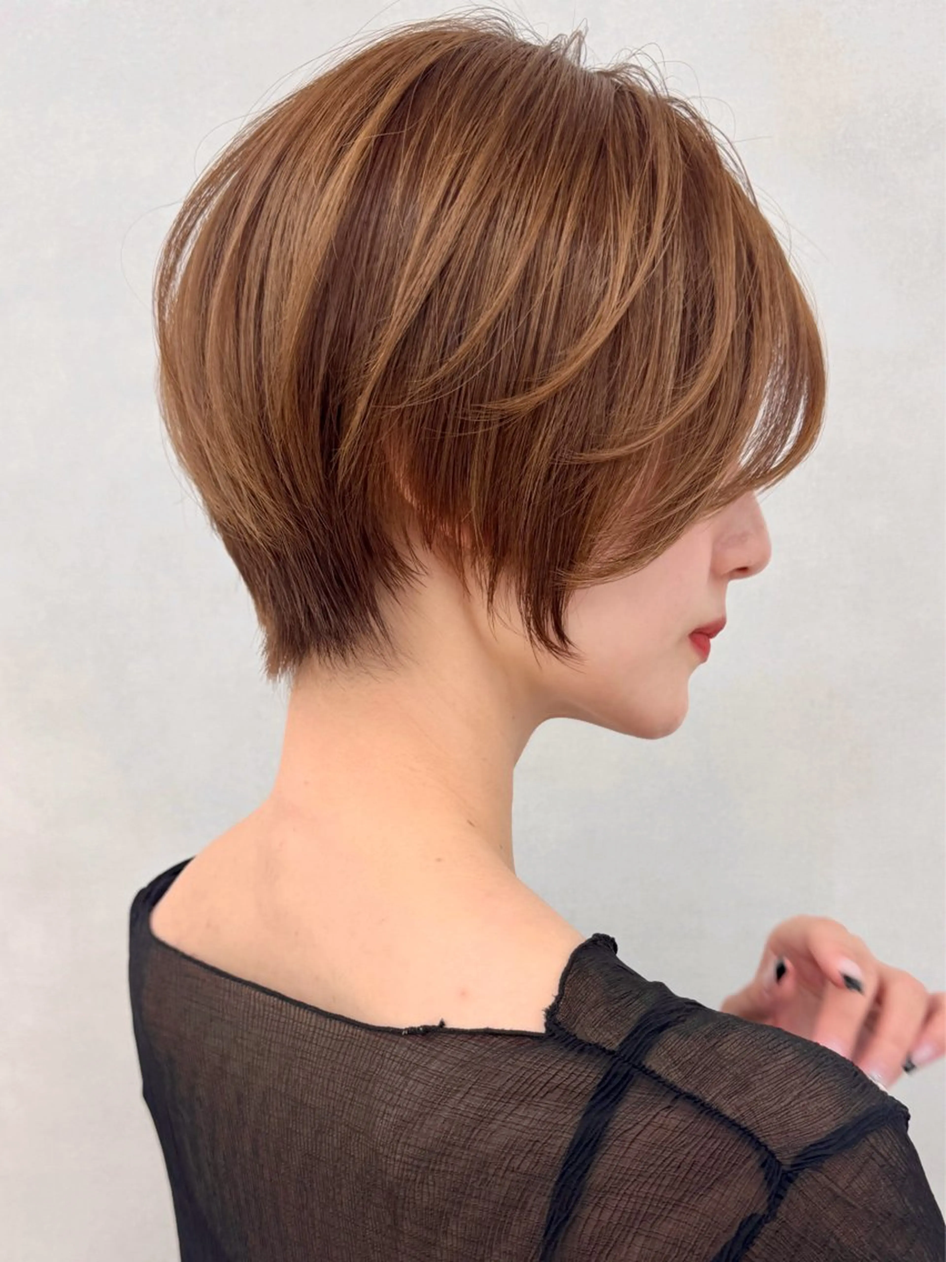 ショート ショートボブ ボブ 顔周りカット ショートヘア カット ショート/ボブ/ 白髪ぼかし/しんやのヘアスタイル