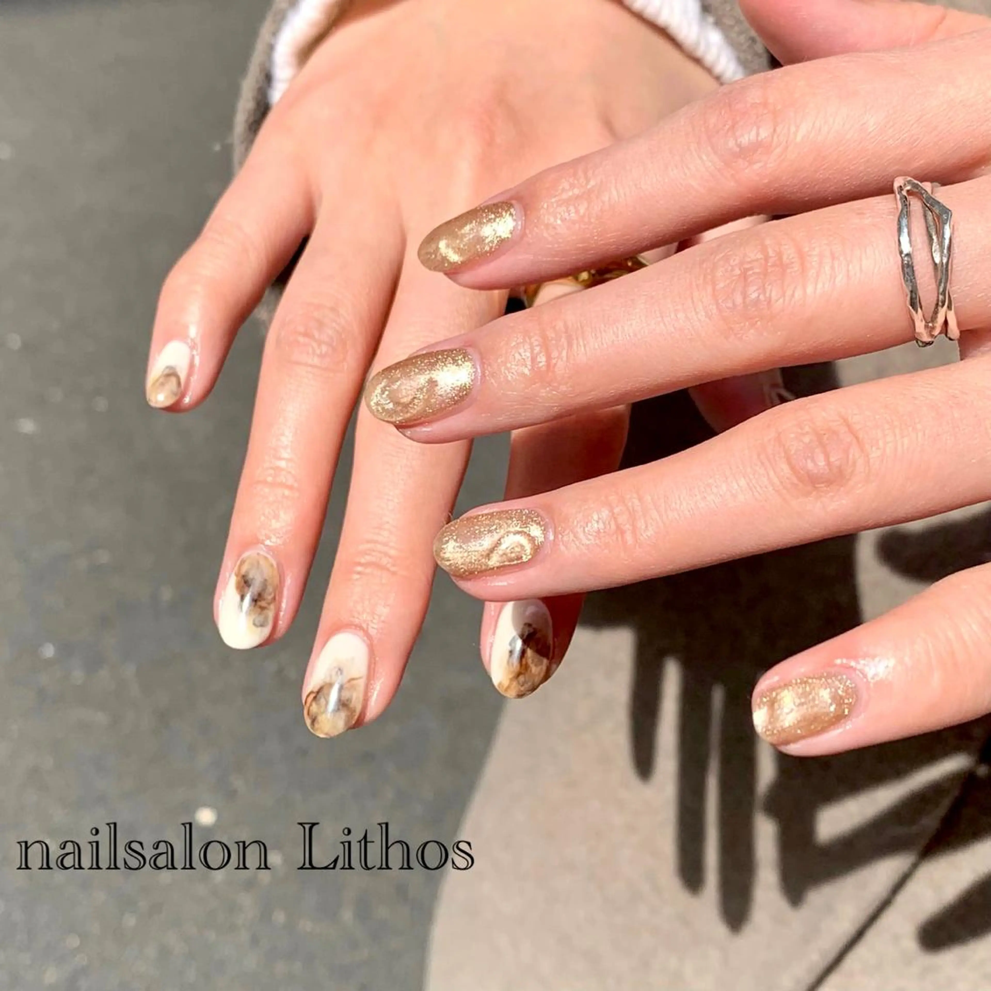 ネイル ニュアンスネイル ハンドネイル nailsalon Lithos所属・nailsalon Recontreのネイルデザイン