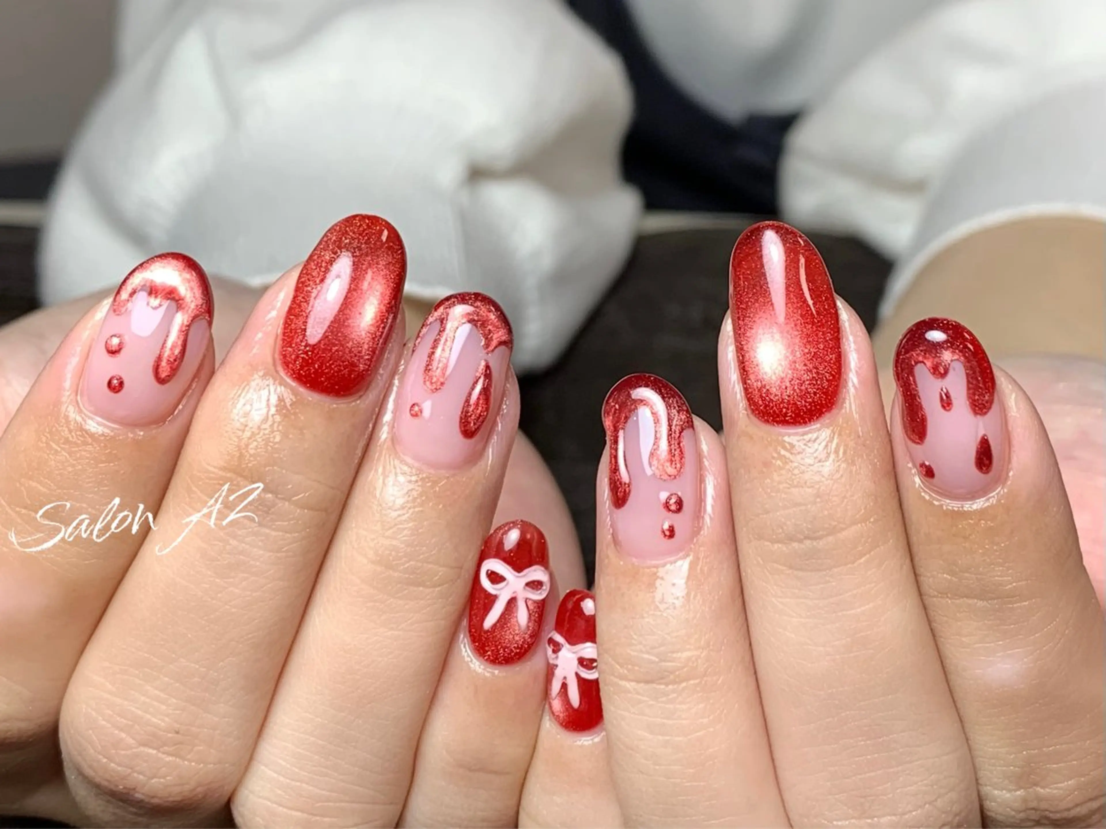 ネイル アートネイル フットネイル フレンチネイル マグネットネイル 持ち込み ハンドネイル salon AZのネイルデザイン