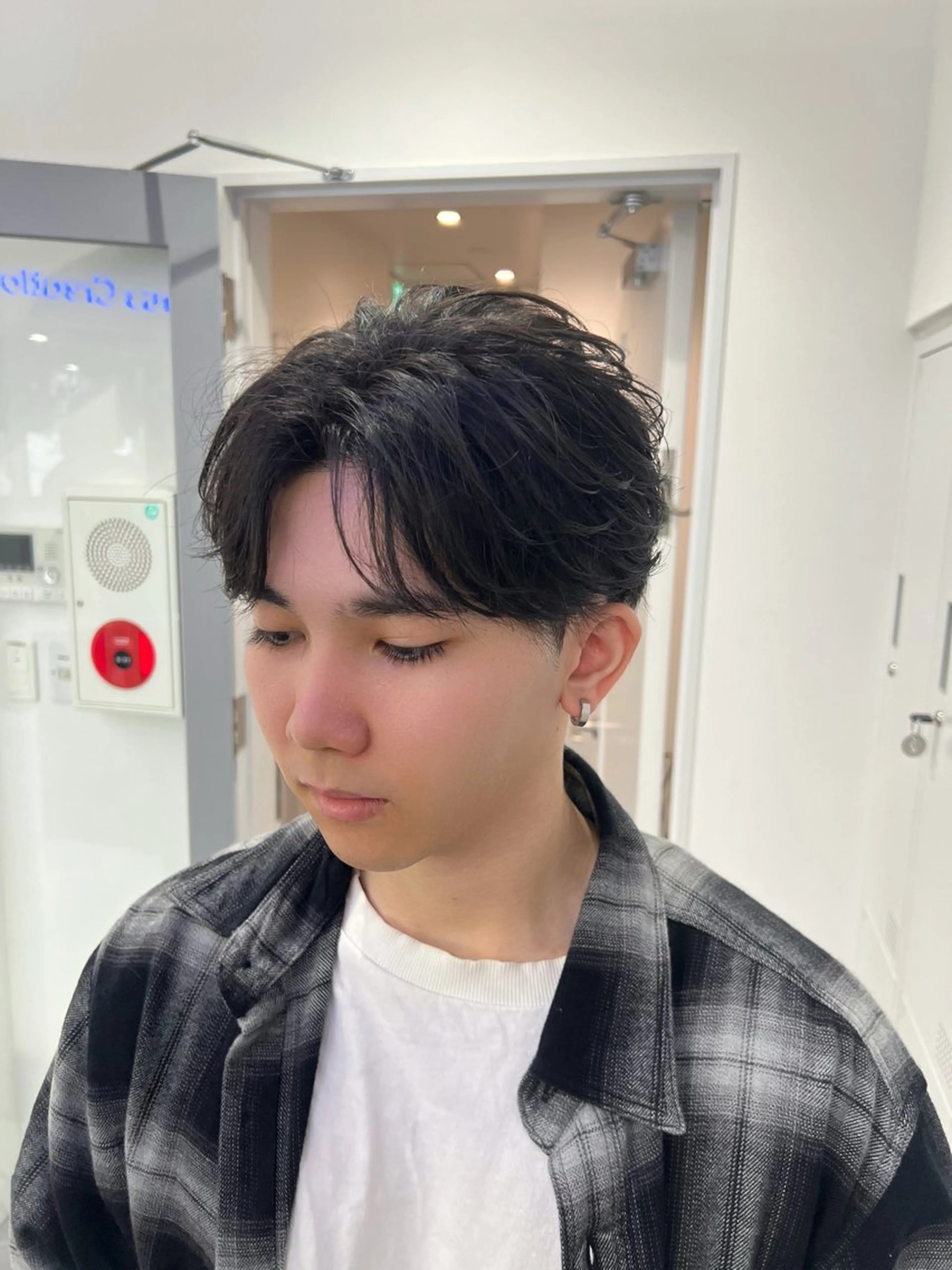 ミディアム メンズ カット 韓国/顔周り/透明感 /レイヤー/ひなたのヘアスタイル