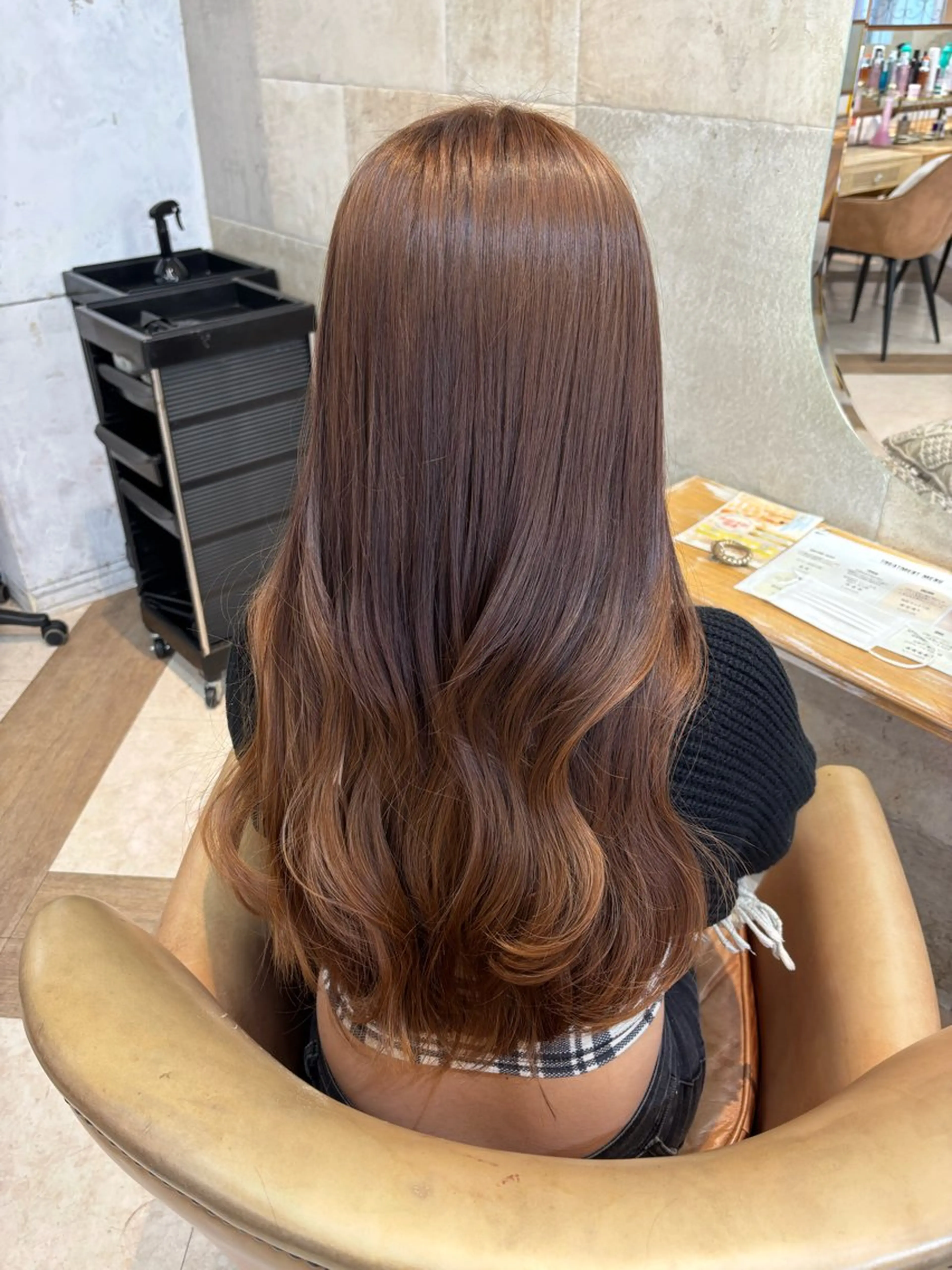 ロング カット ヘアカラー トリートメント sakura/韓国 ガーリー/ワンホンのヘアスタイル