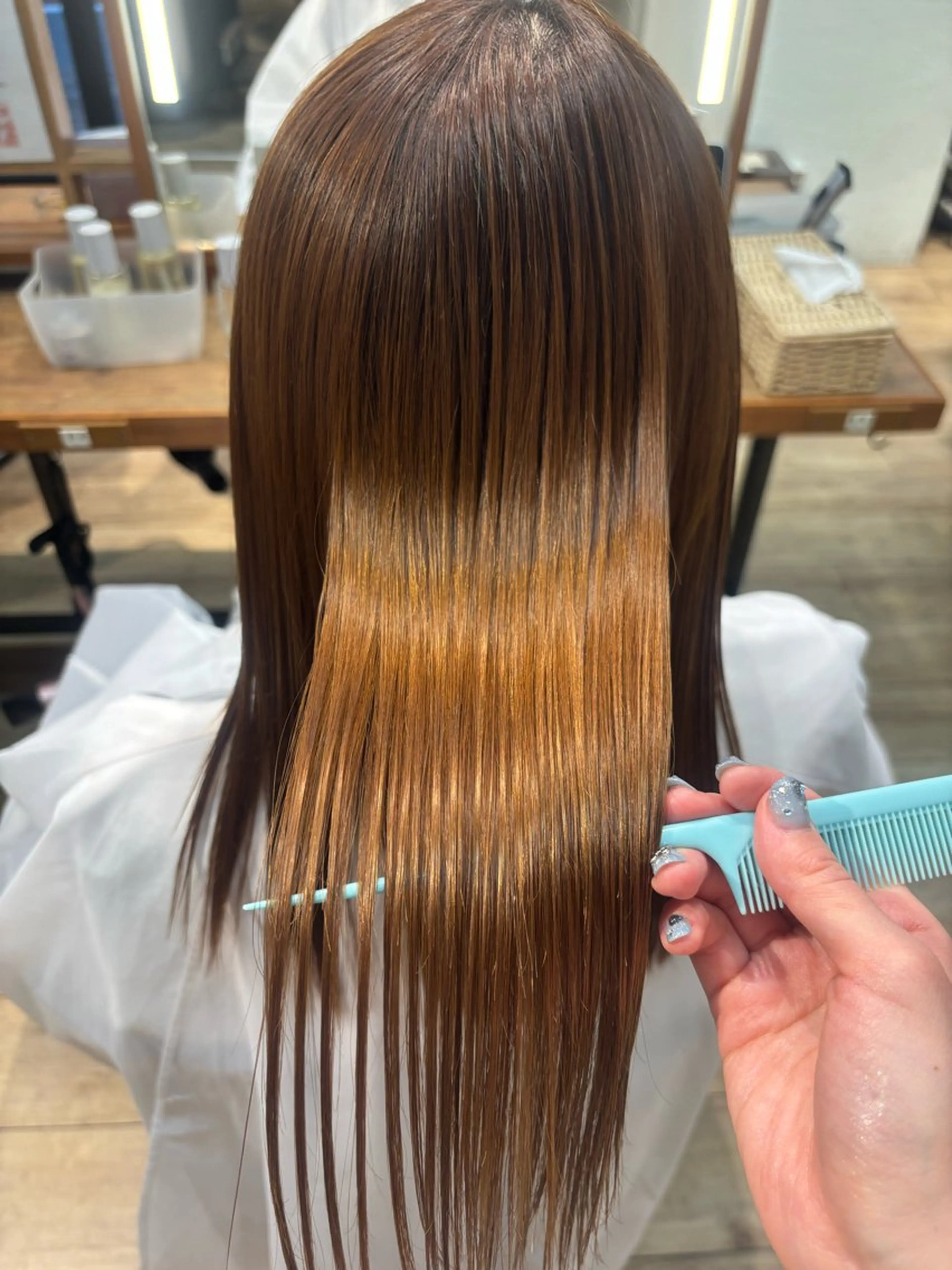 ロング 縮毛矯正 ゆうこ🍀髪質改善/ ストレート/艶カラーのヘアスタイル