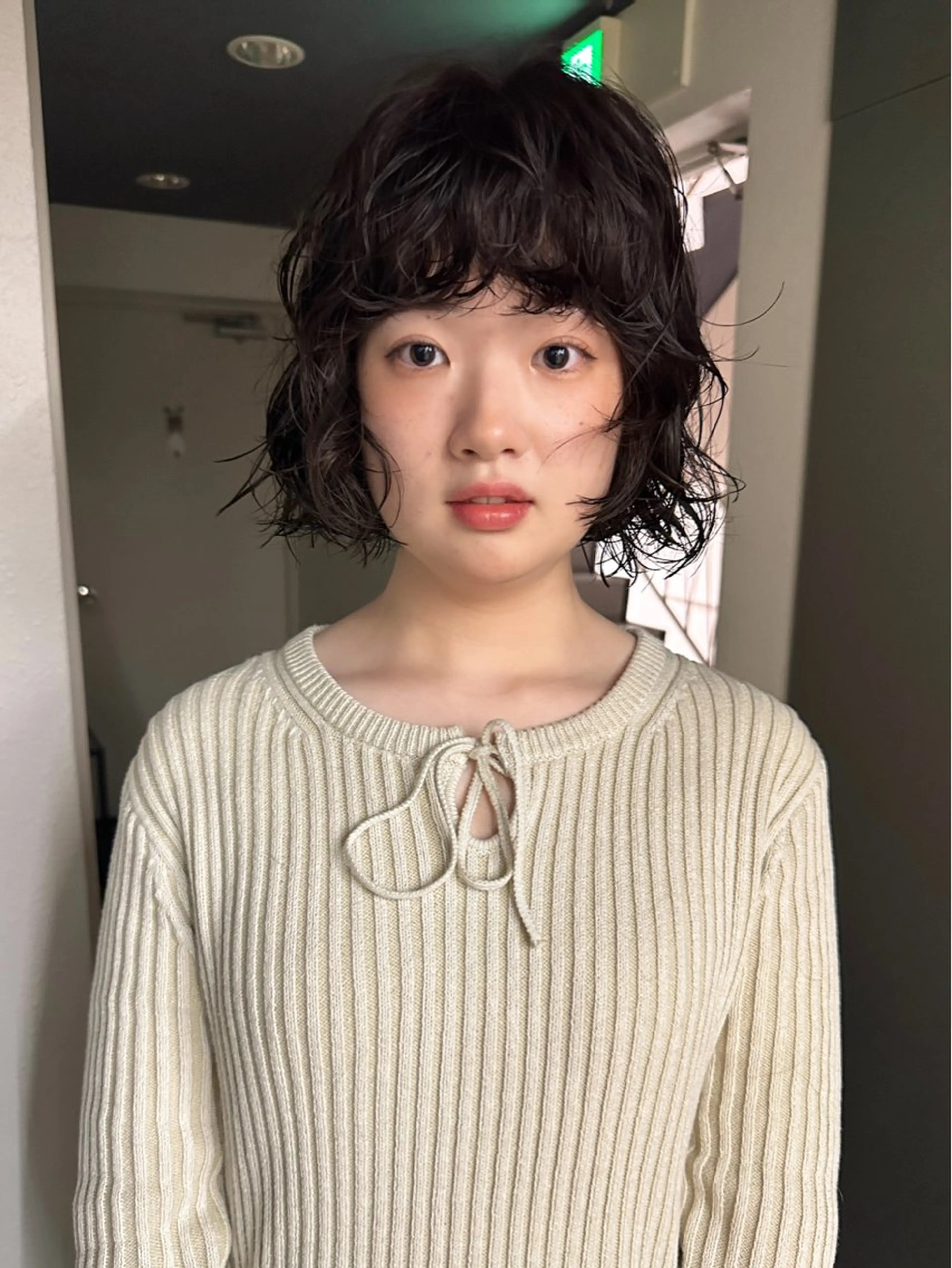 ショート パーマ カット パーマ トリートメント ボブ/レイヤー/ケア パーマ/リュウタのヘアスタイル