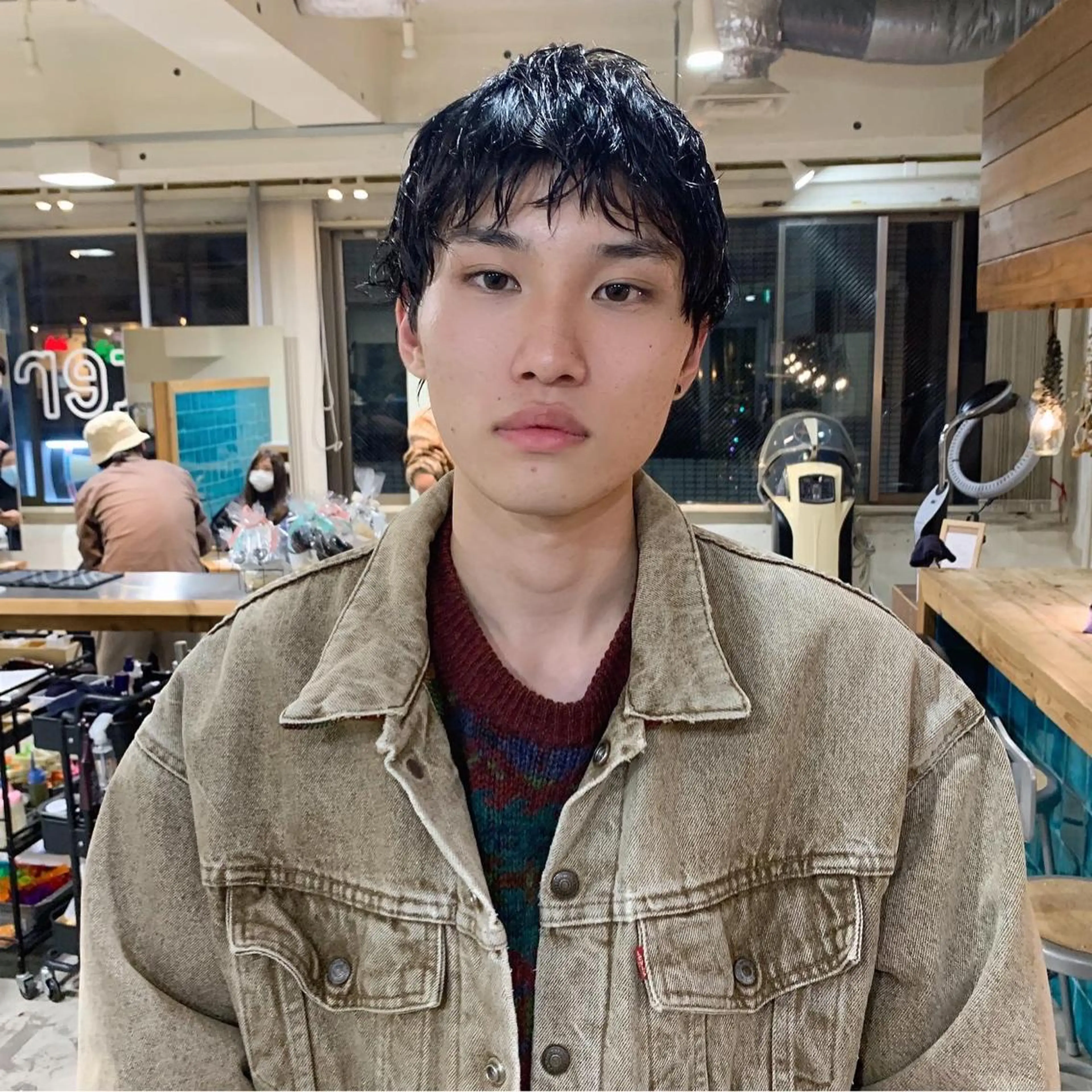 パーマ メンズ カット パーマ スパイキーショート/ メンズヘア/hugeのヘアスタイル