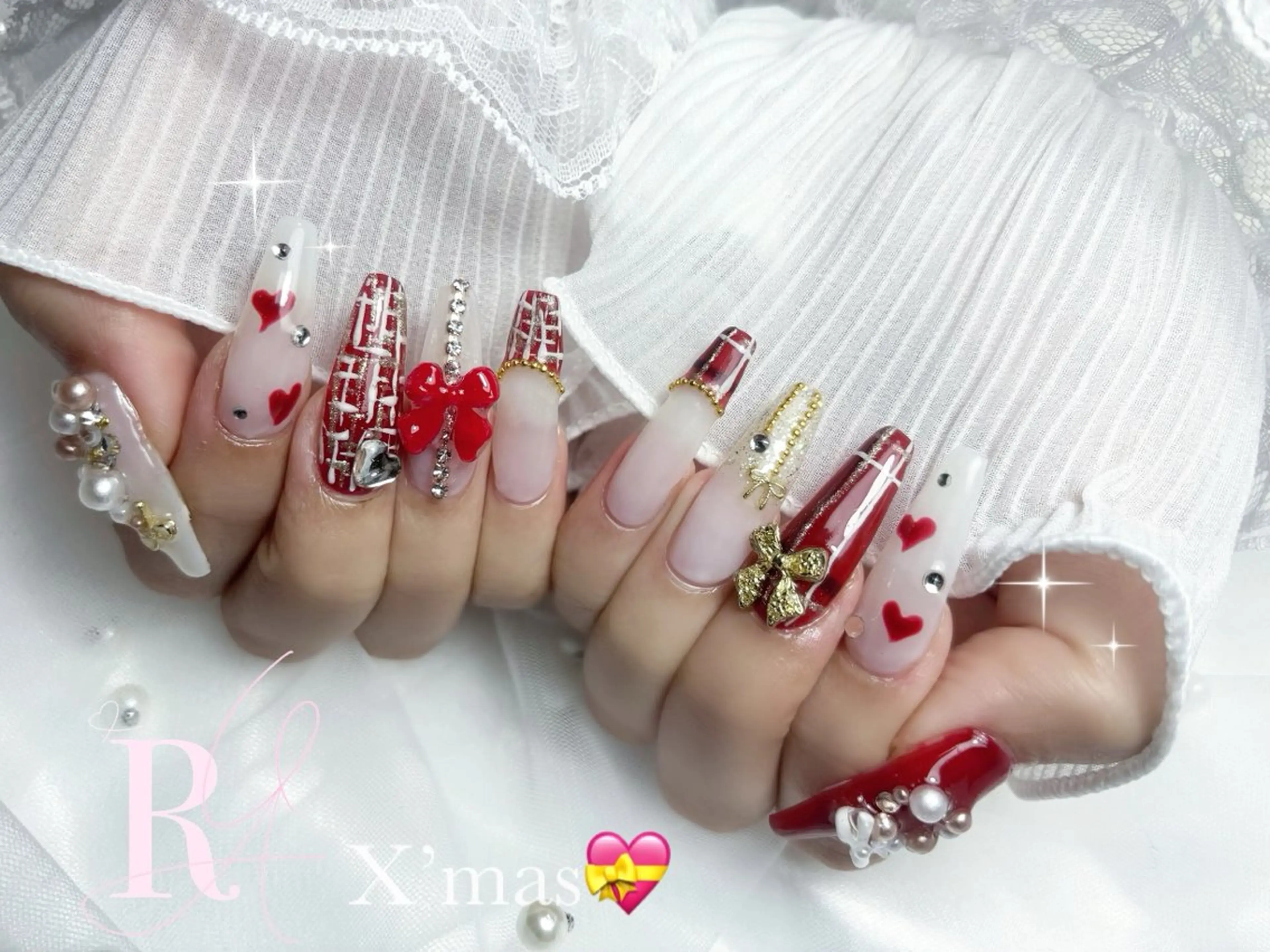 ネイル 冬ネイル クリスマス ハンドネイル Nail salon ROAのネイルデザイン