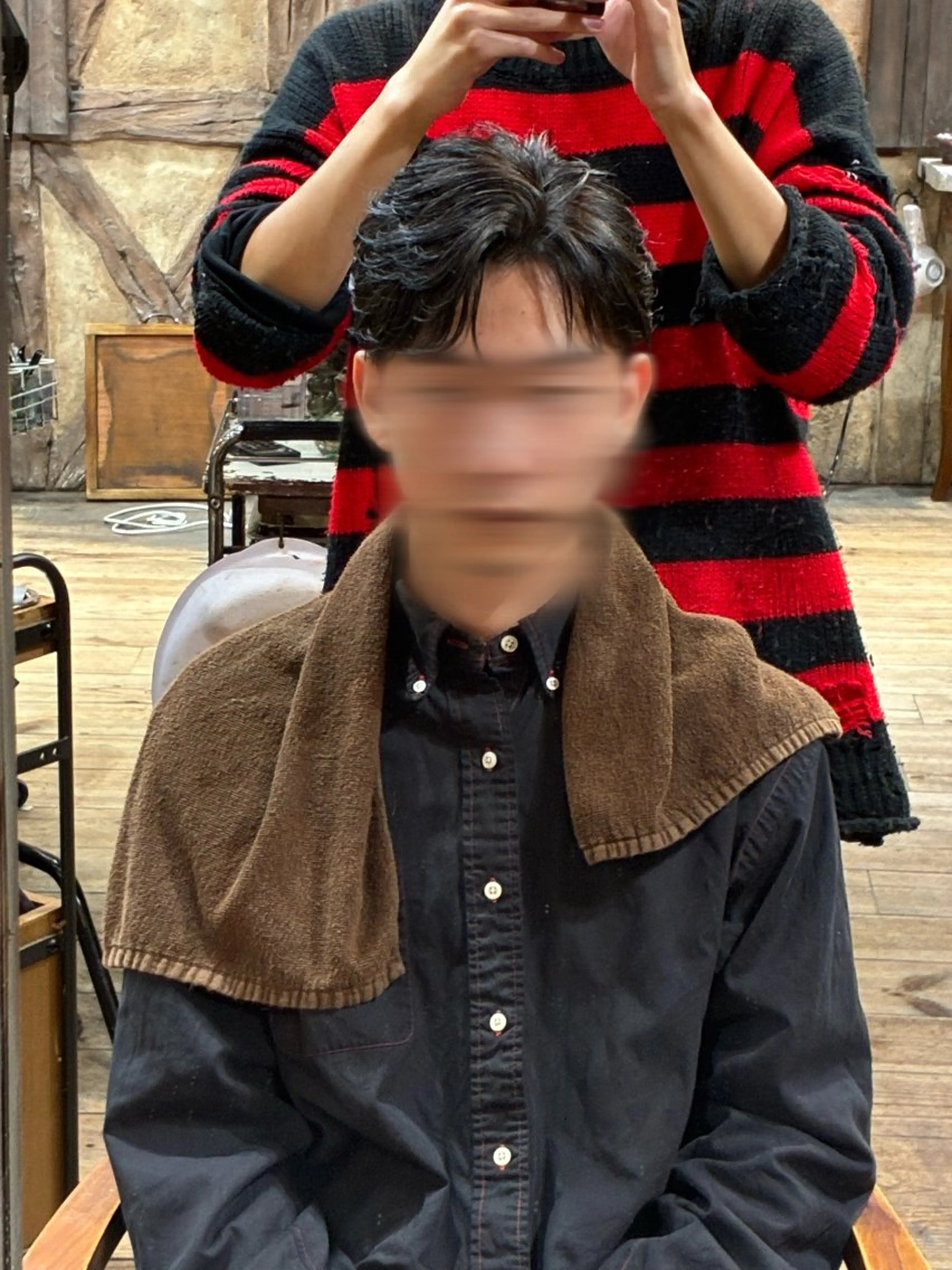 ショート メンズ センターパート メンズ韓国風 韓国風ヘア 酒井 勘汰のヘアスタイル